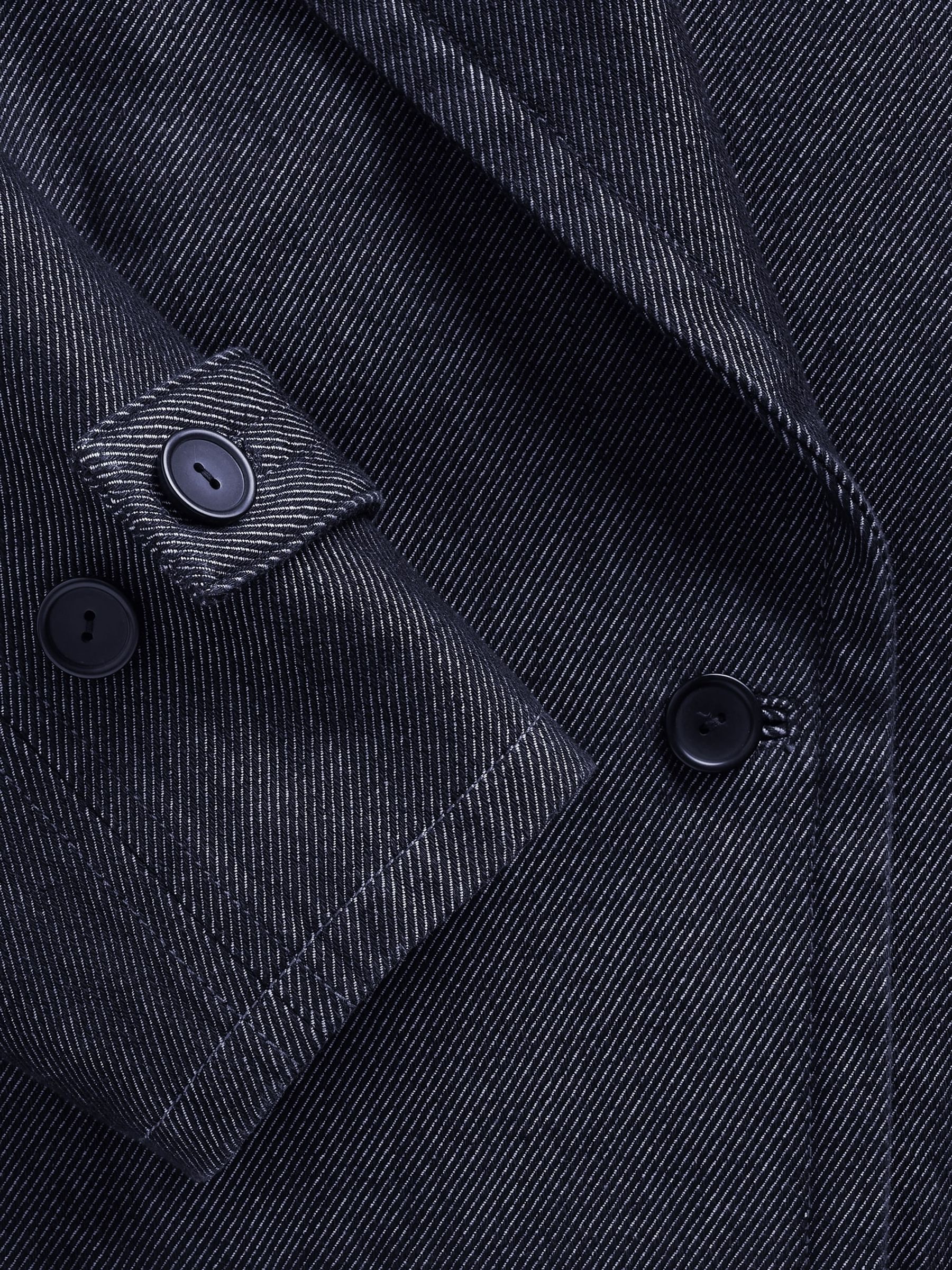 Dark Wash Blue Denim Oversized Coat - Image 6 of 6