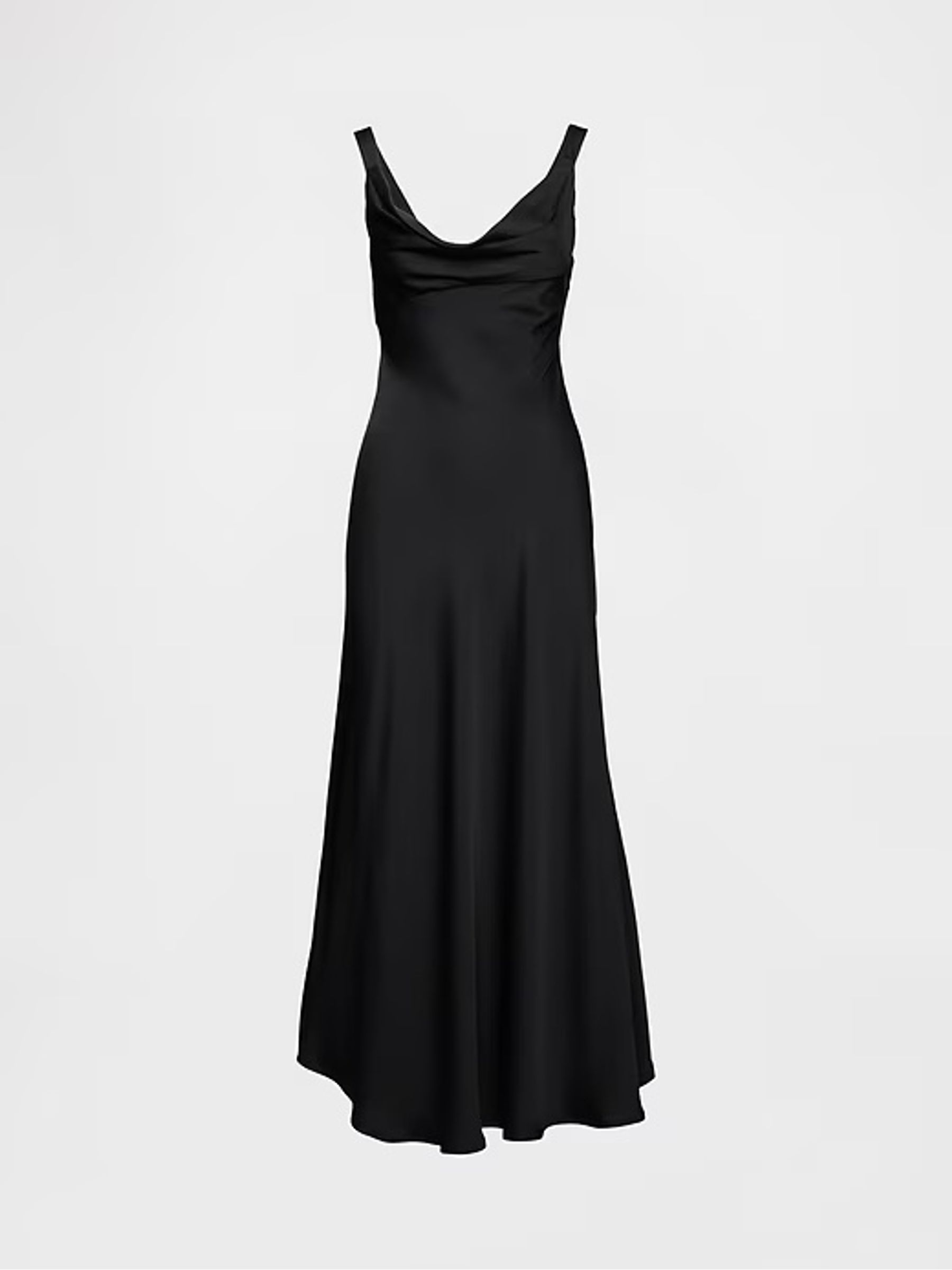 GapStudio Black Satin Slip Maxi Dress - Image 6 of 6