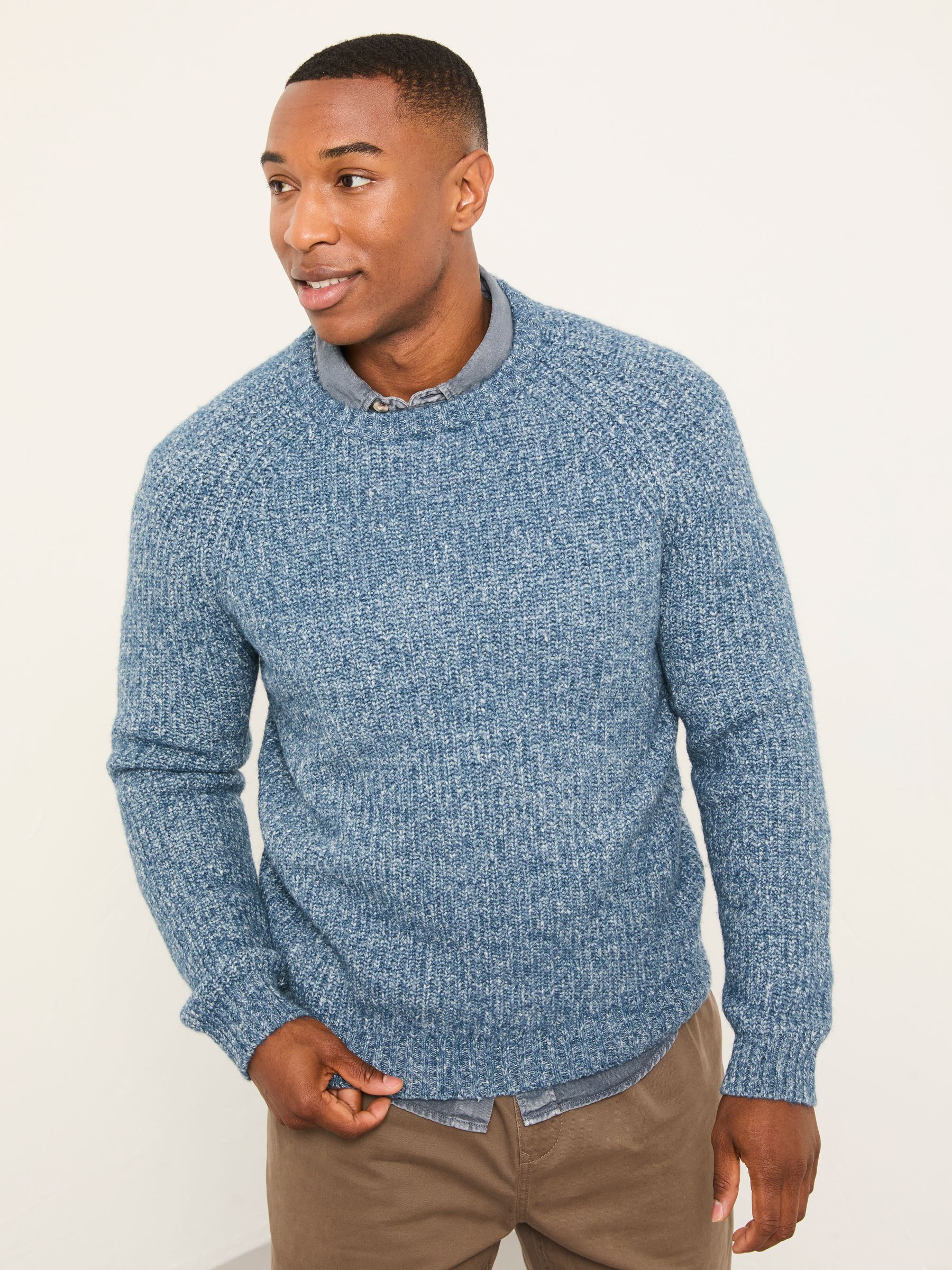 Sefton Blue Knitted Crew Neck Jumper - Image 1 of 6