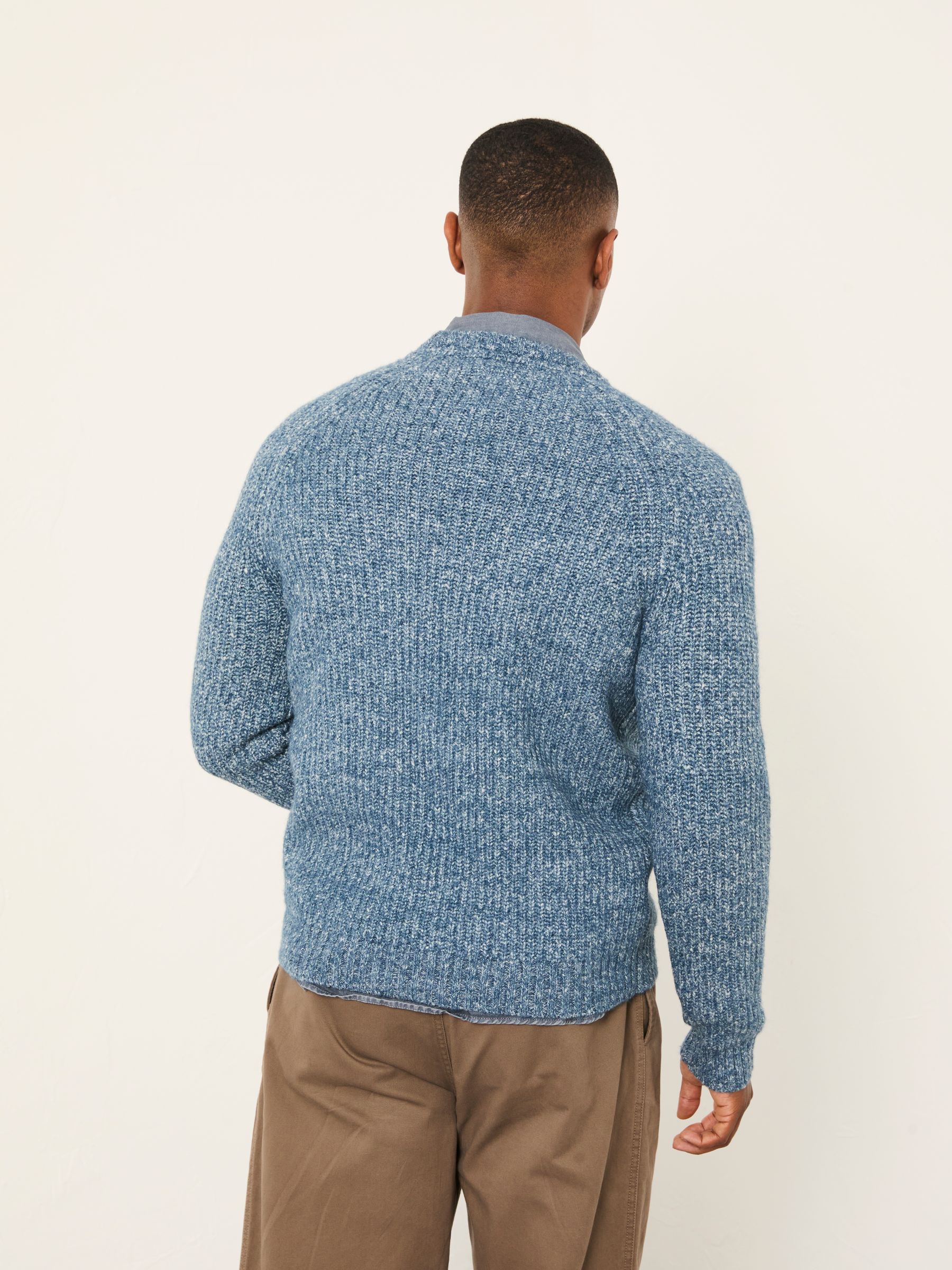 Sefton Blue Knitted Crew Neck Jumper - Image 2 of 6
