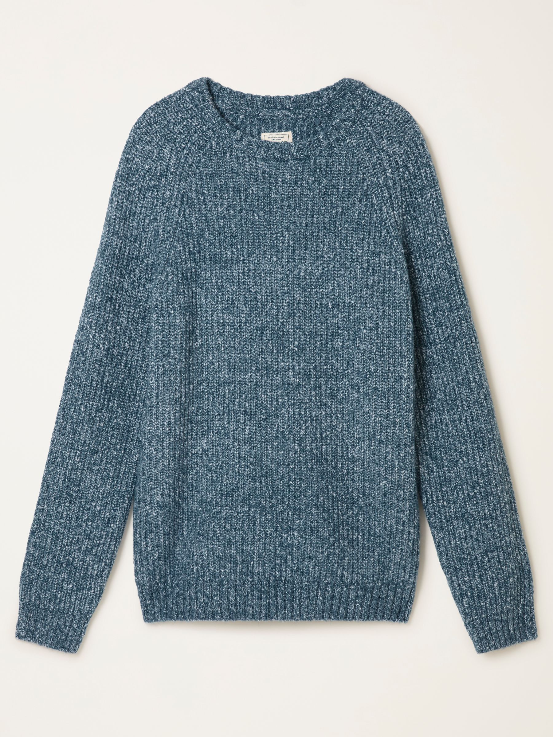 Sefton Blue Knitted Crew Neck Jumper - Image 7 of 7