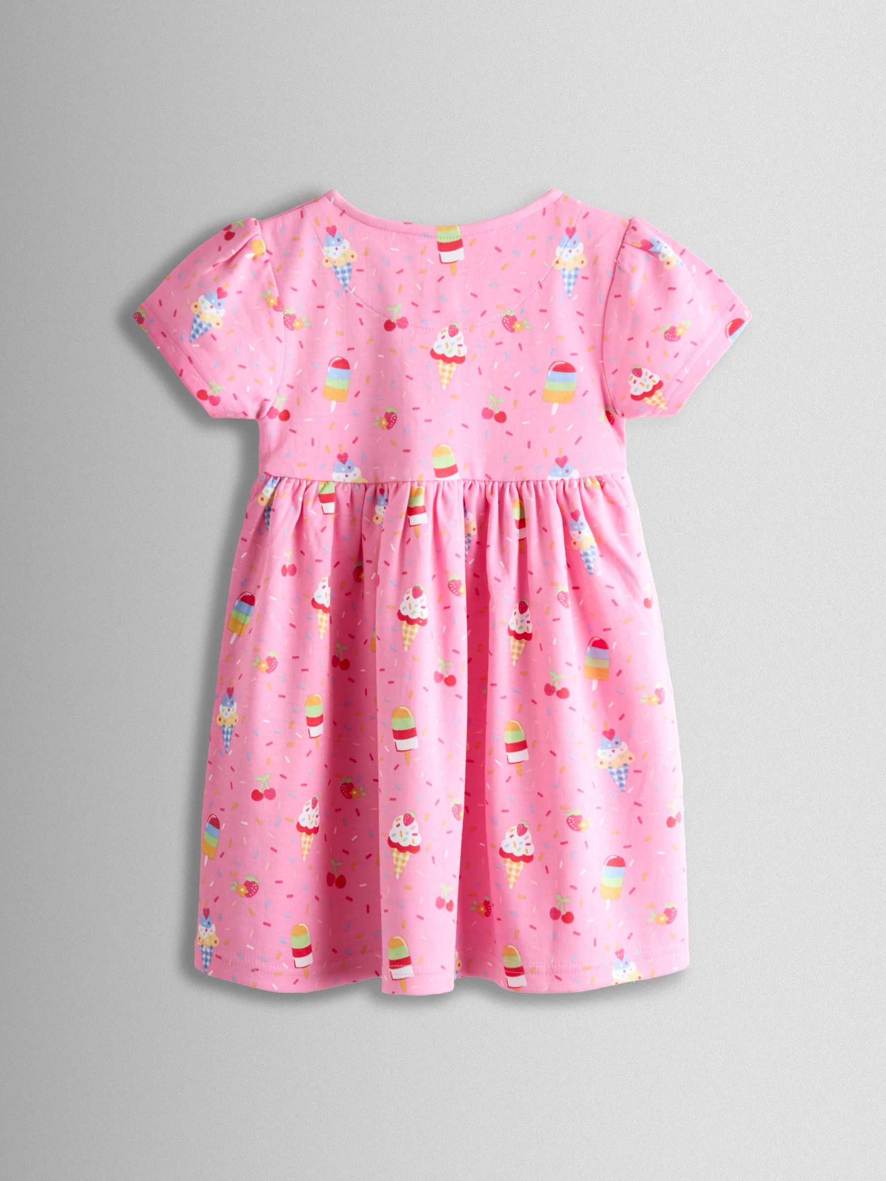 Pink Ice cream Button Front Pet In Pocket Dress - Image 2 of 3