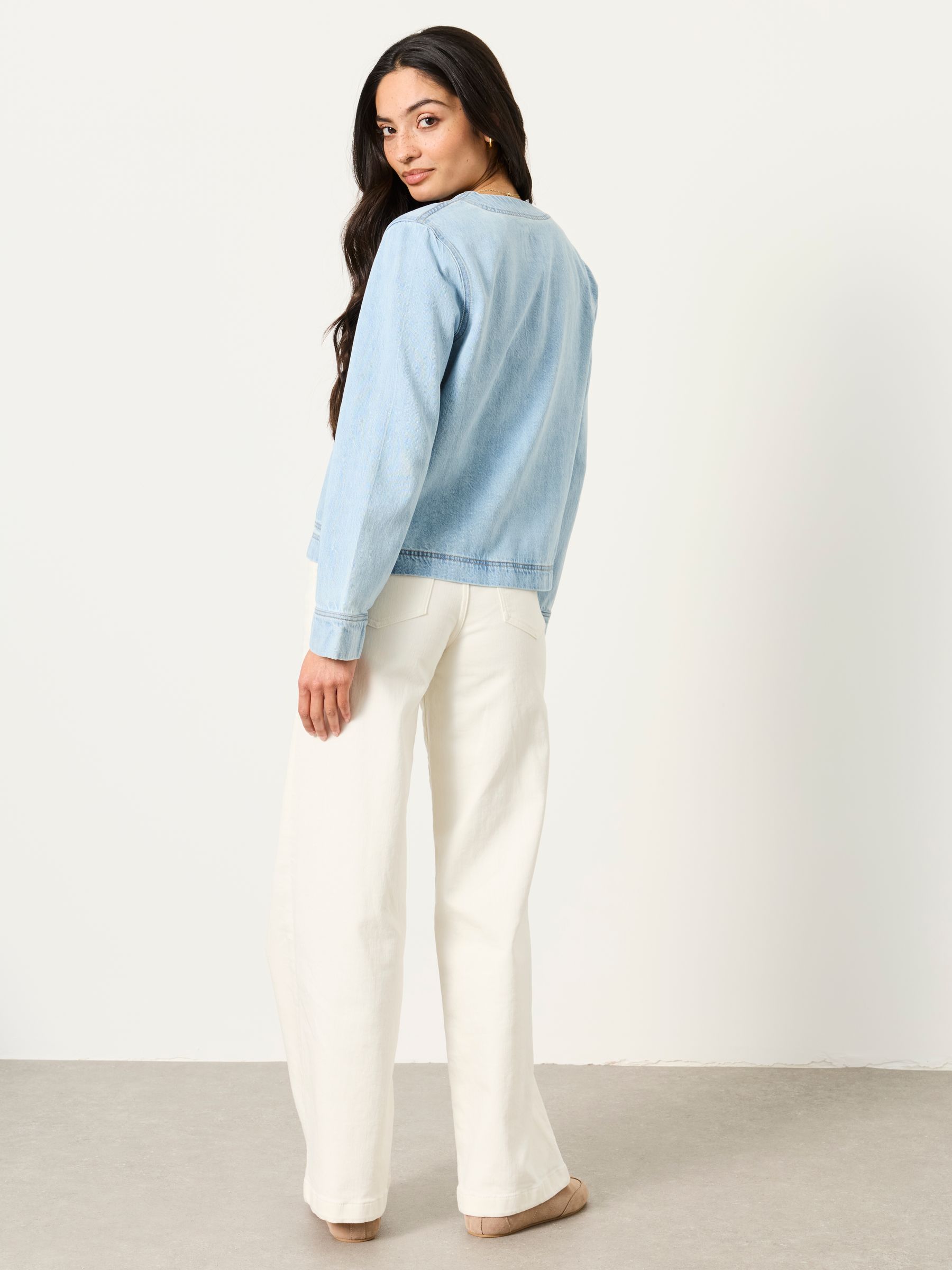 Dulcie Pale Blue Denim Jacket - Image 2 of 5 Dulcie Pale Blue Denim Jacket - Image 2 of 5