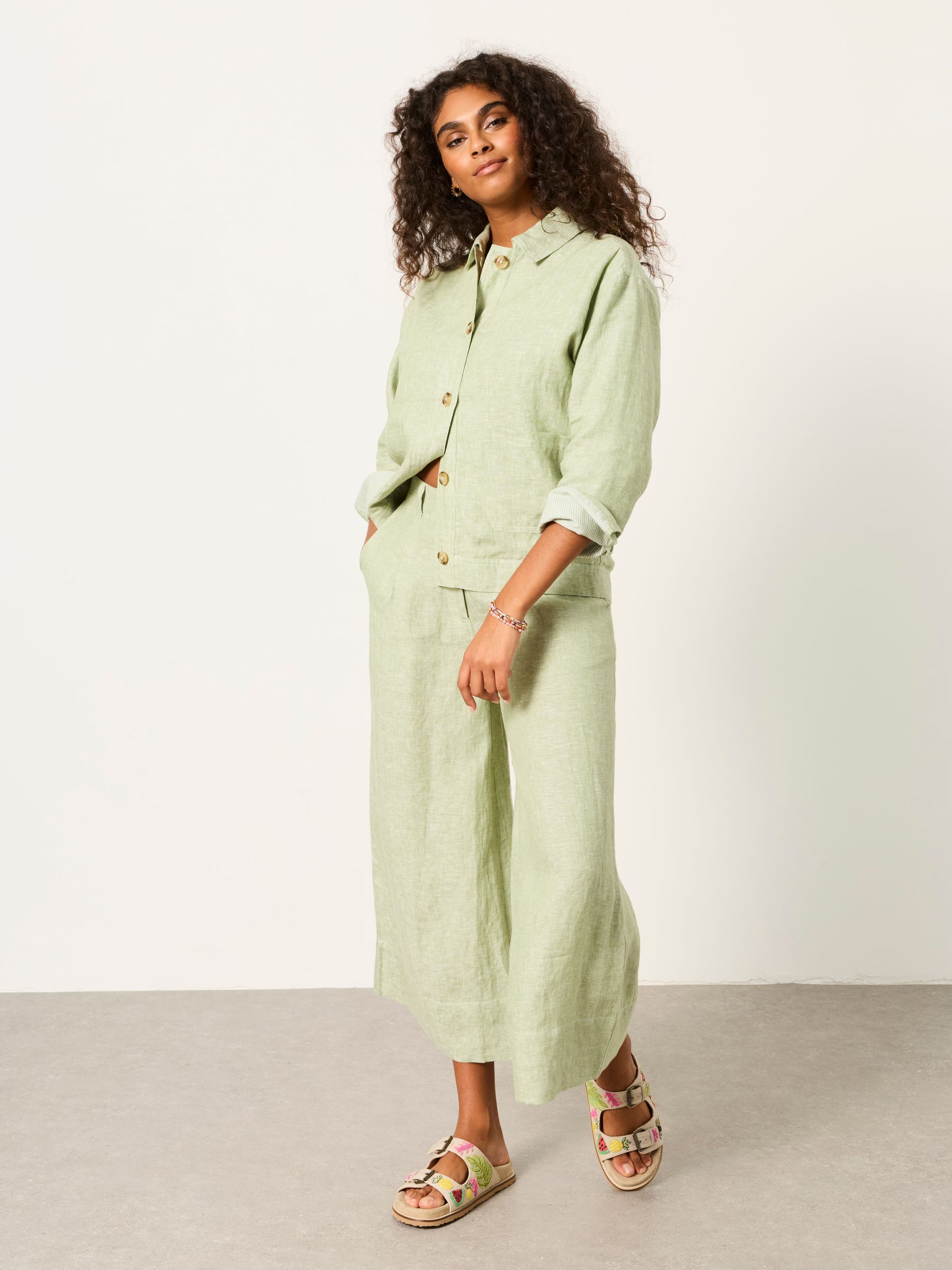 Green Petite Linen Jacket - Image 3 of 7