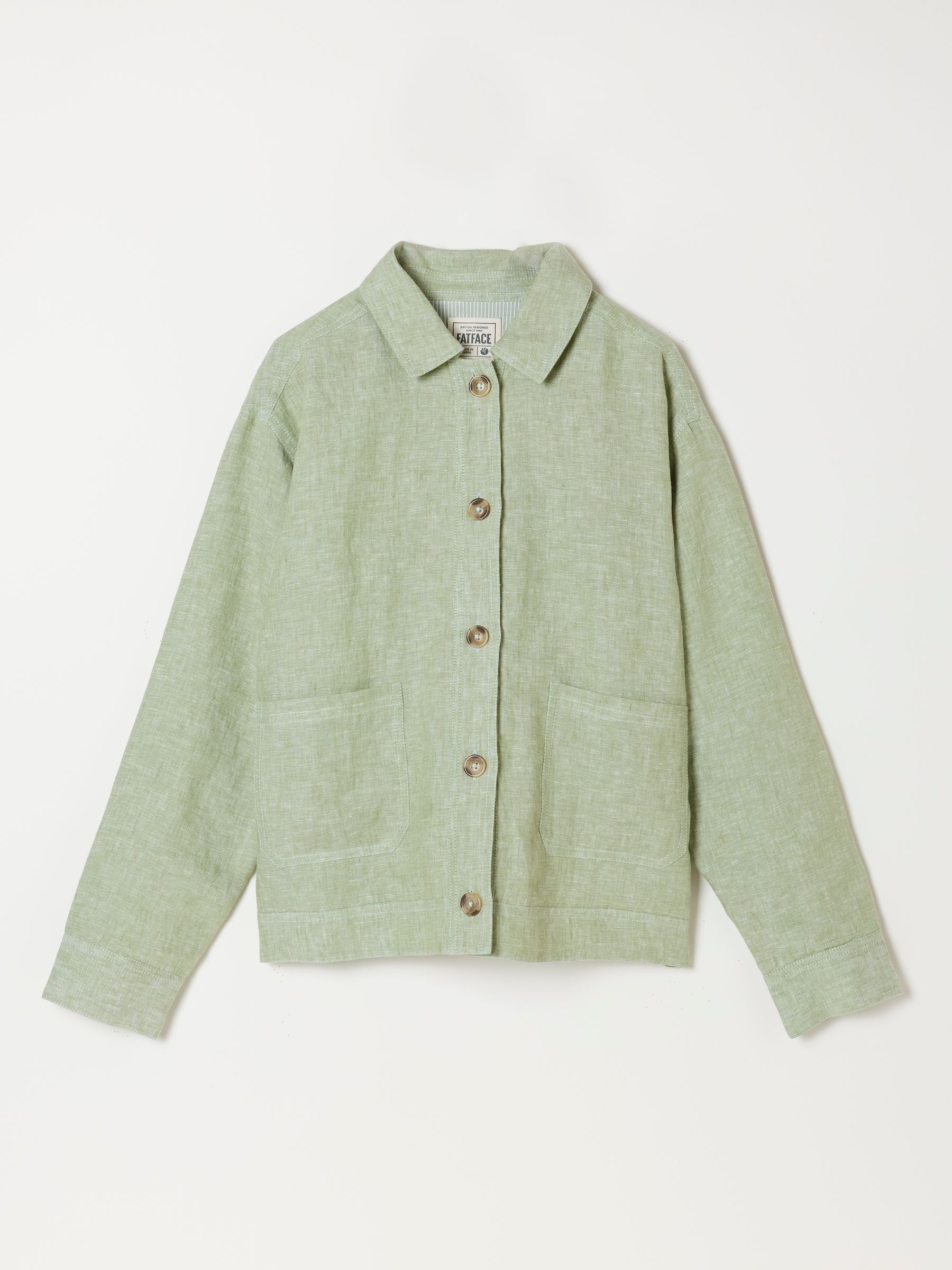 Green Petite Linen Jacket - Image 6 of 7