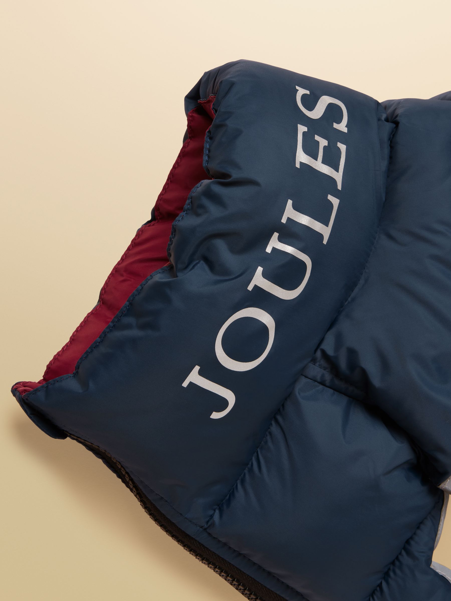 Navy & Burgundy Red Reversible Dog Puffer Jacket - Image 7 of 9