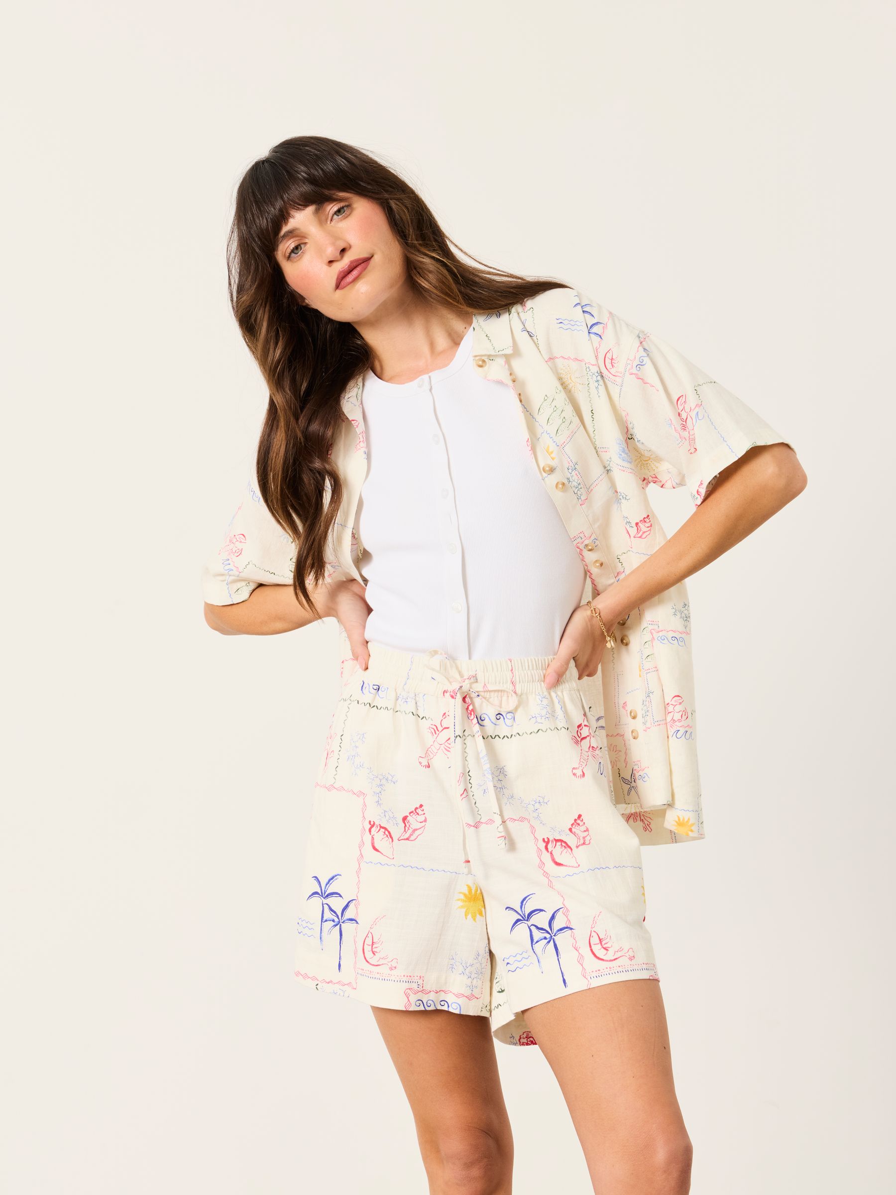 Cassie Sea Postcard Shorts - Image 4 of 6