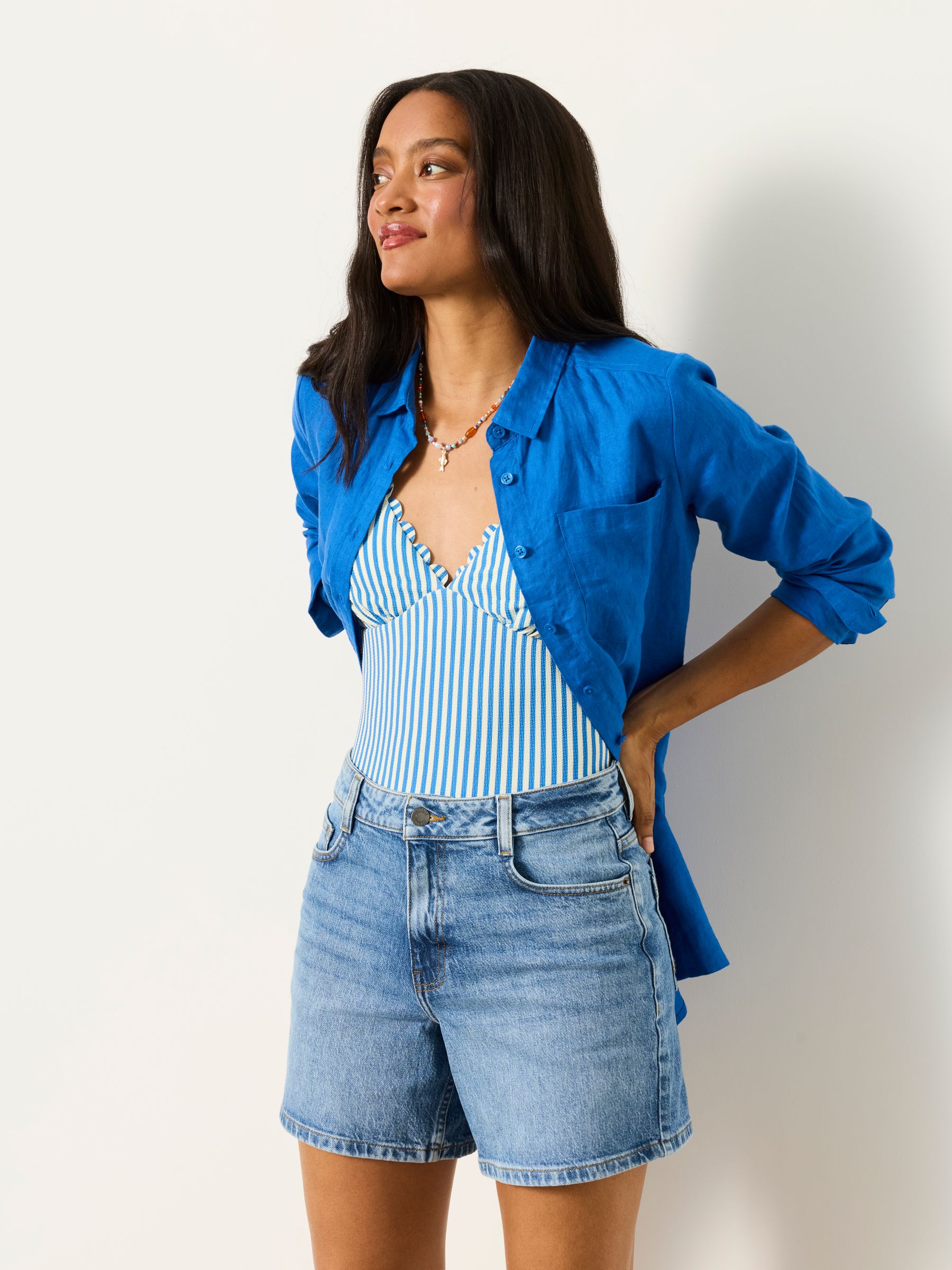 Elsham Light Wash Denim Shorts - Image 4 of 6