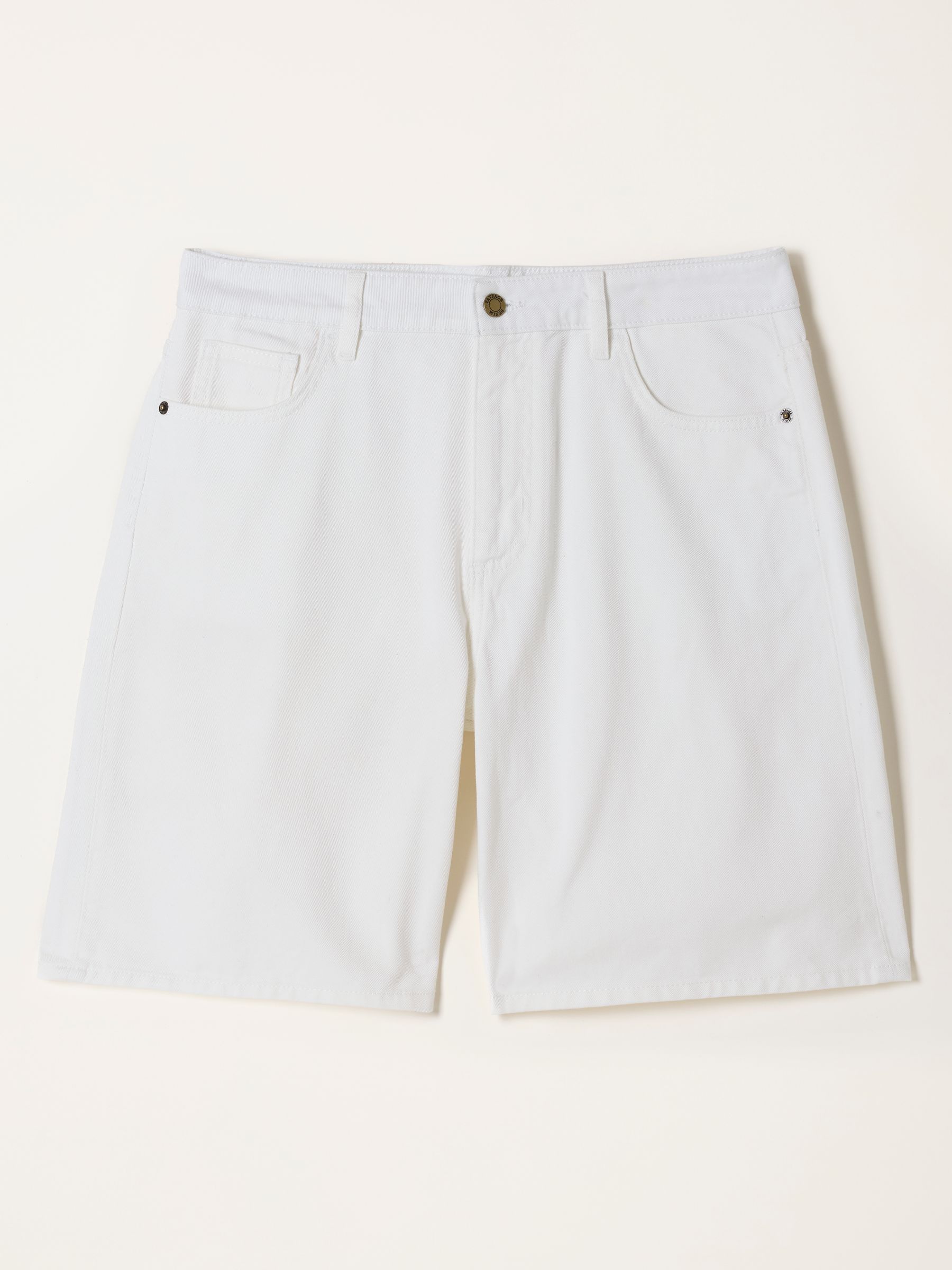 Isabelle White Bermuda Denim Shorts - Image 6 of 6