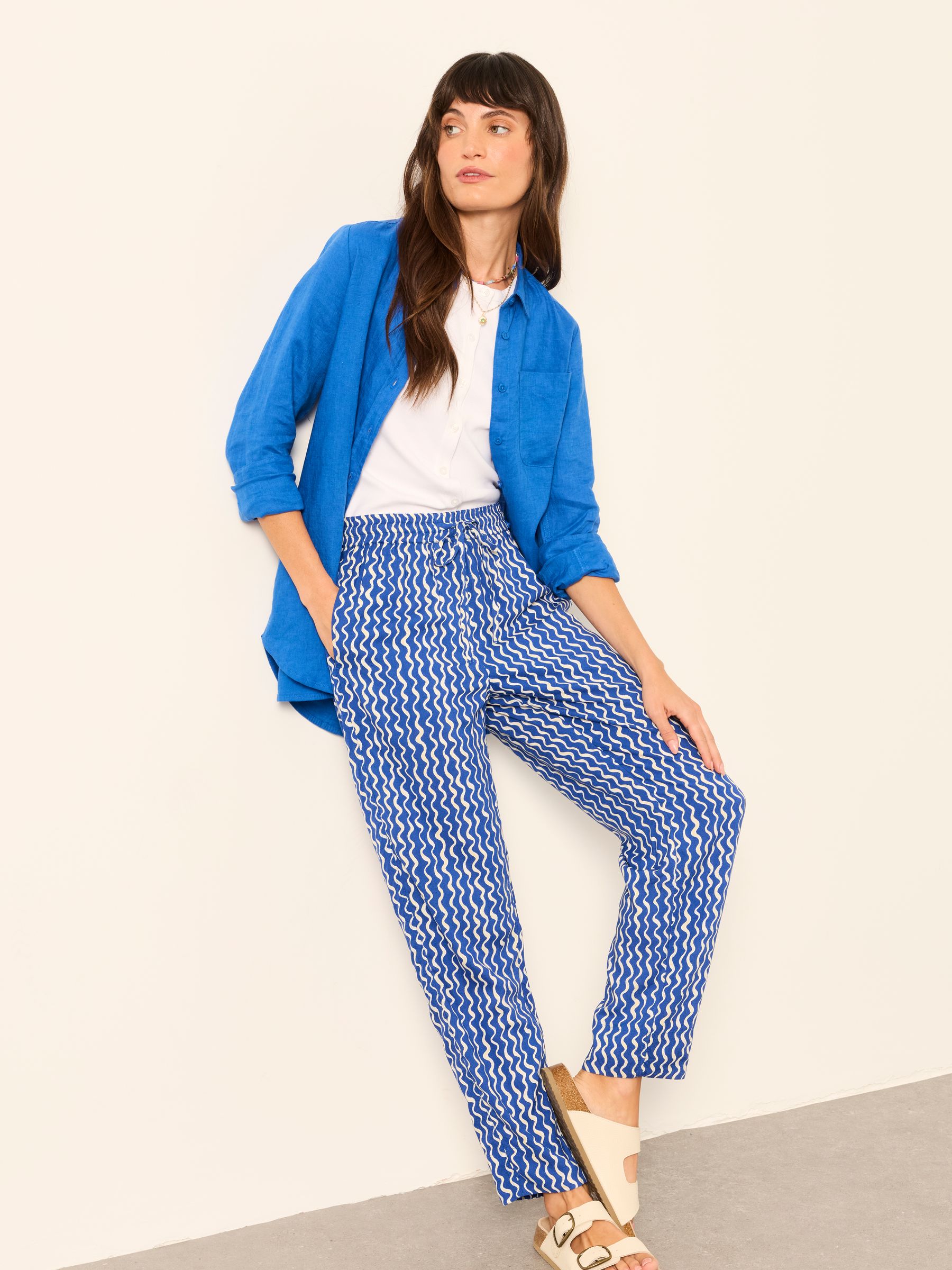 Blue Wave Tapered Trousers - Image 3 of 6