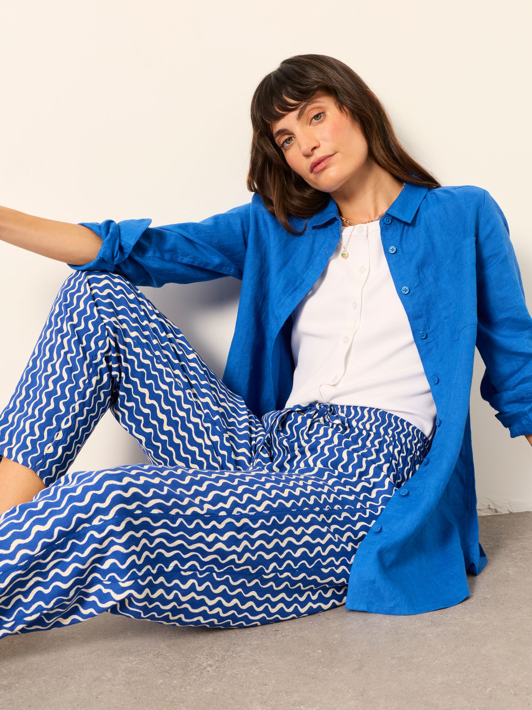 Blue Wave Tapered Trousers - Image 5 of 6