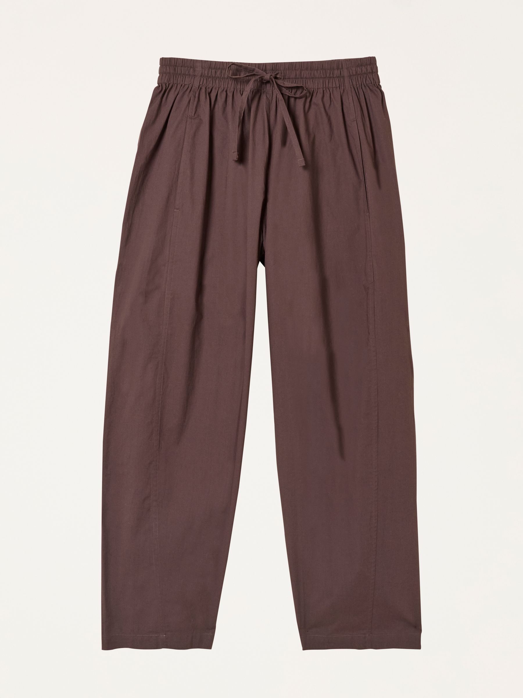 River Chocolate Brown Poplin Tapered Trousers - Image 6 of 6