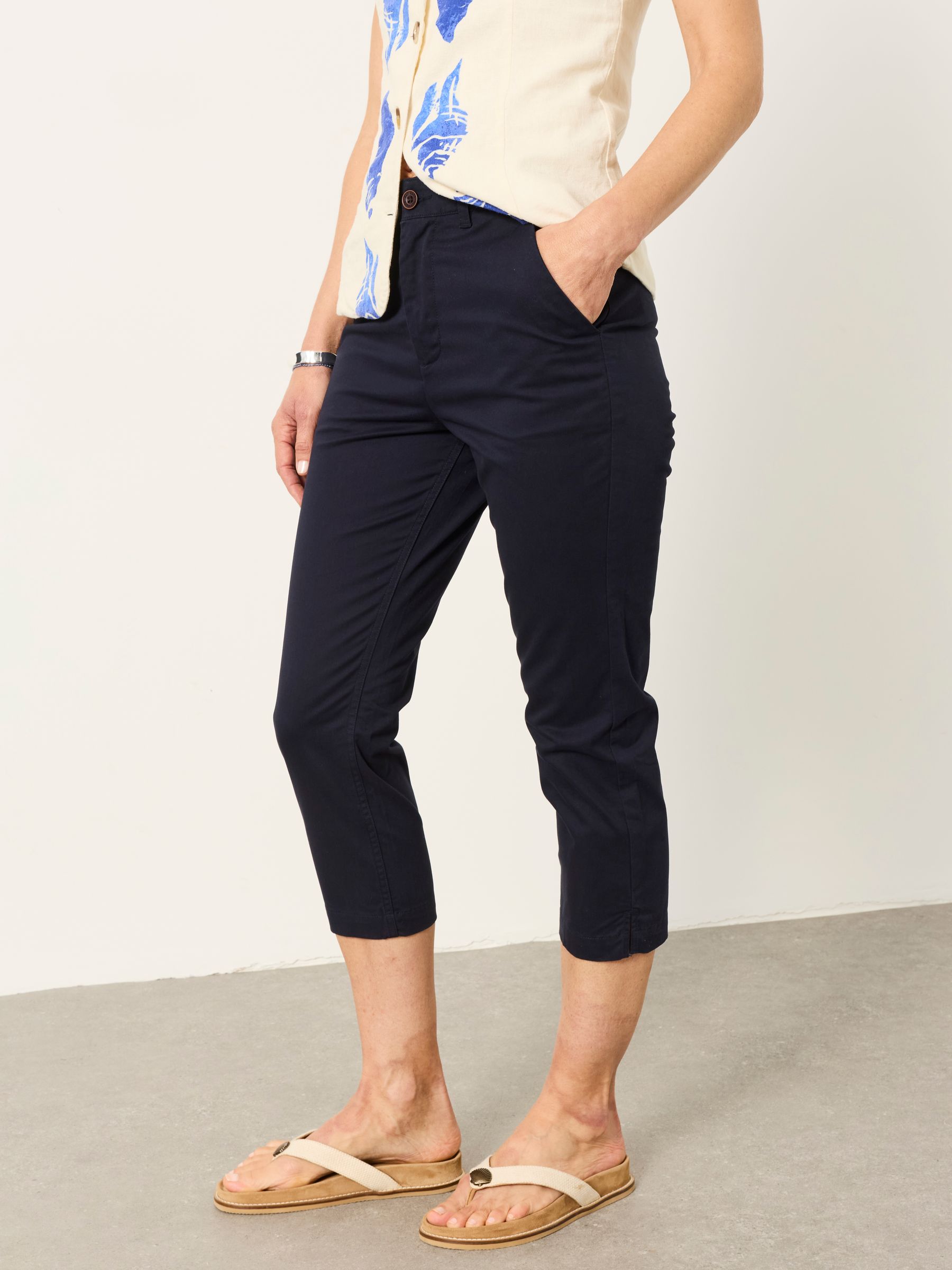 Farnham Navy Crop Chino - Image 1 of 7