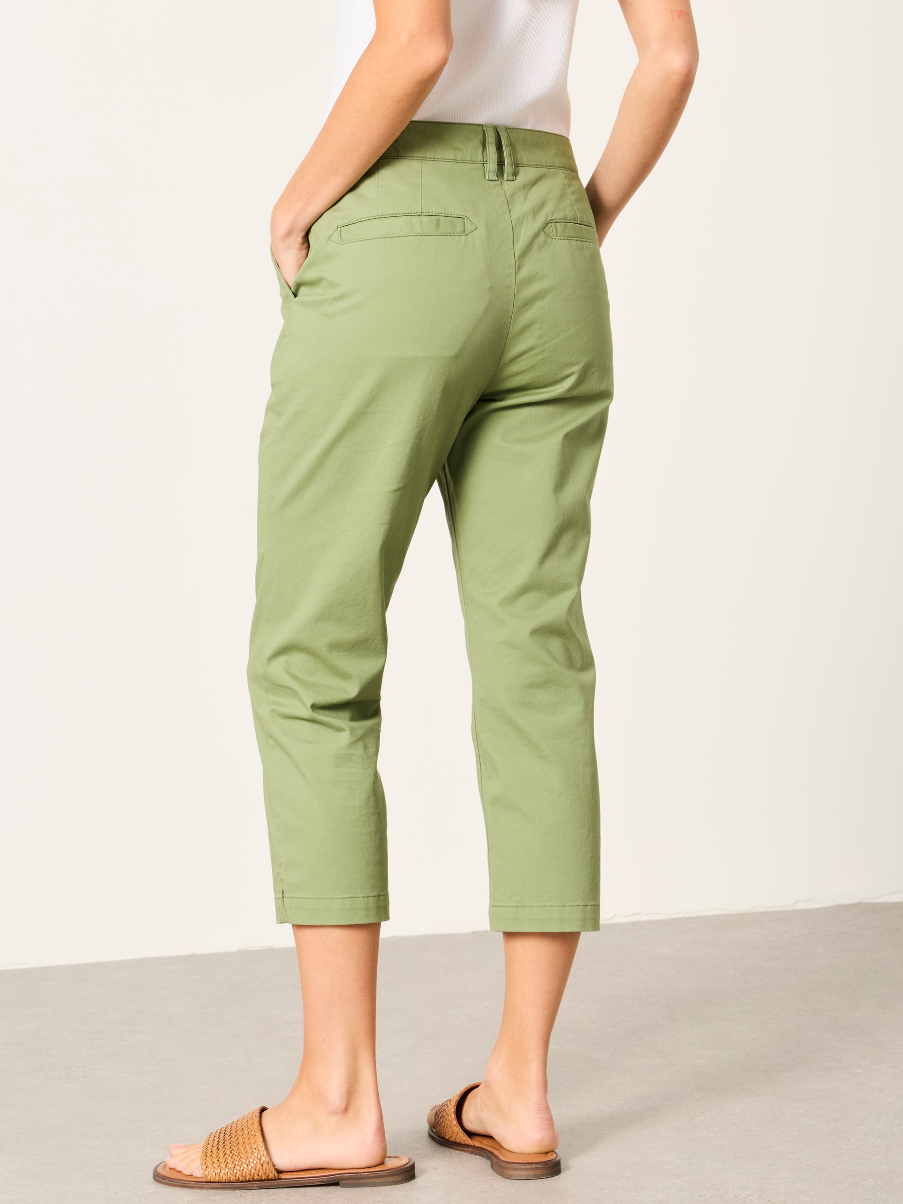Green Farnham Green Crop Chinos - Image 2 of 6