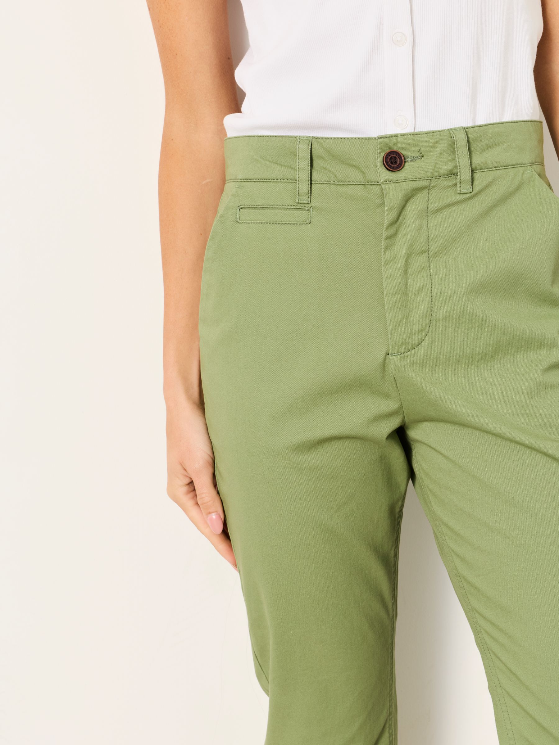 Green Farnham Green Crop Chinos - Image 4 of 6