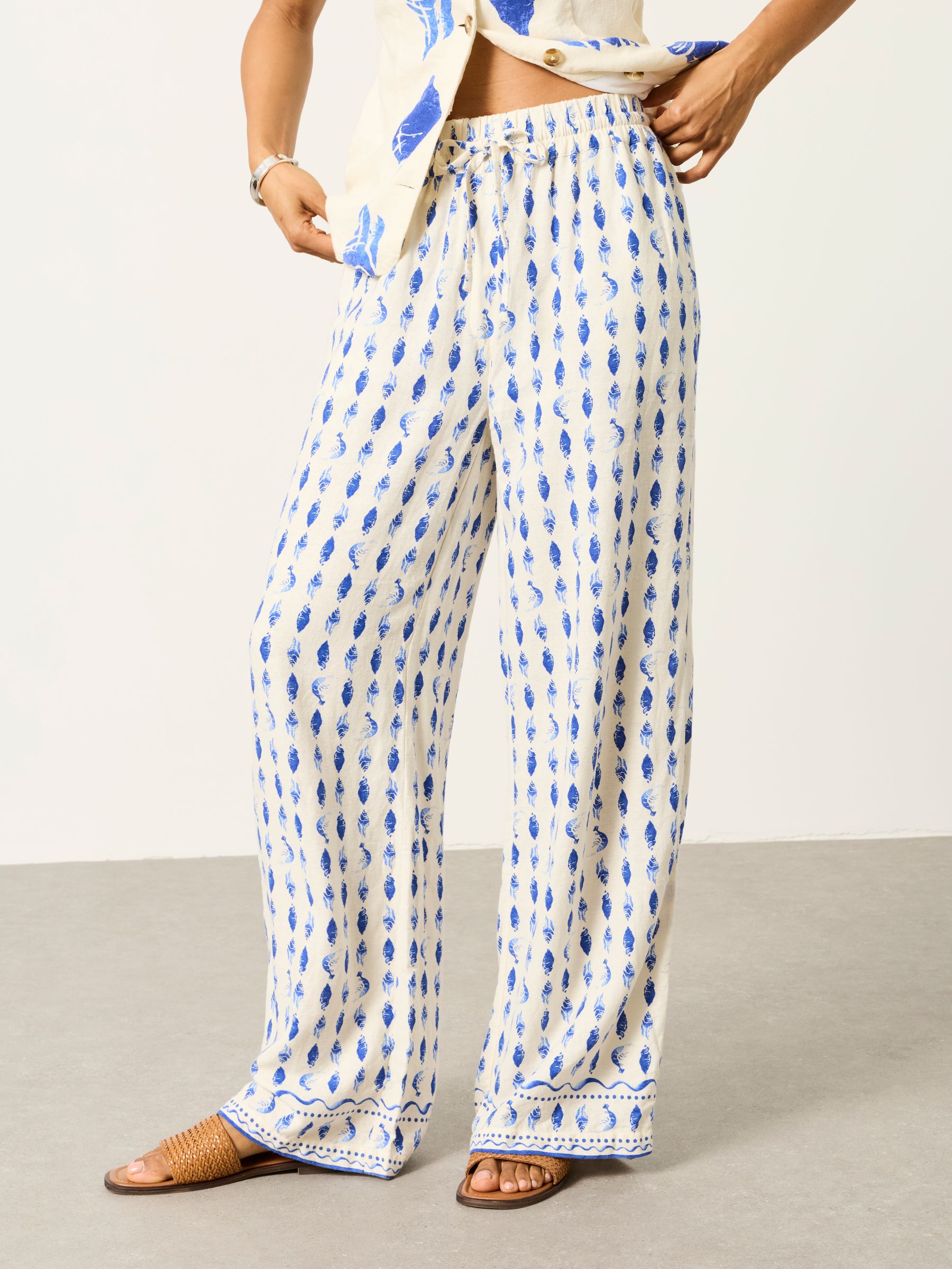 Melissa Ivory shell Palazzo Trousers - Image 1 of 6