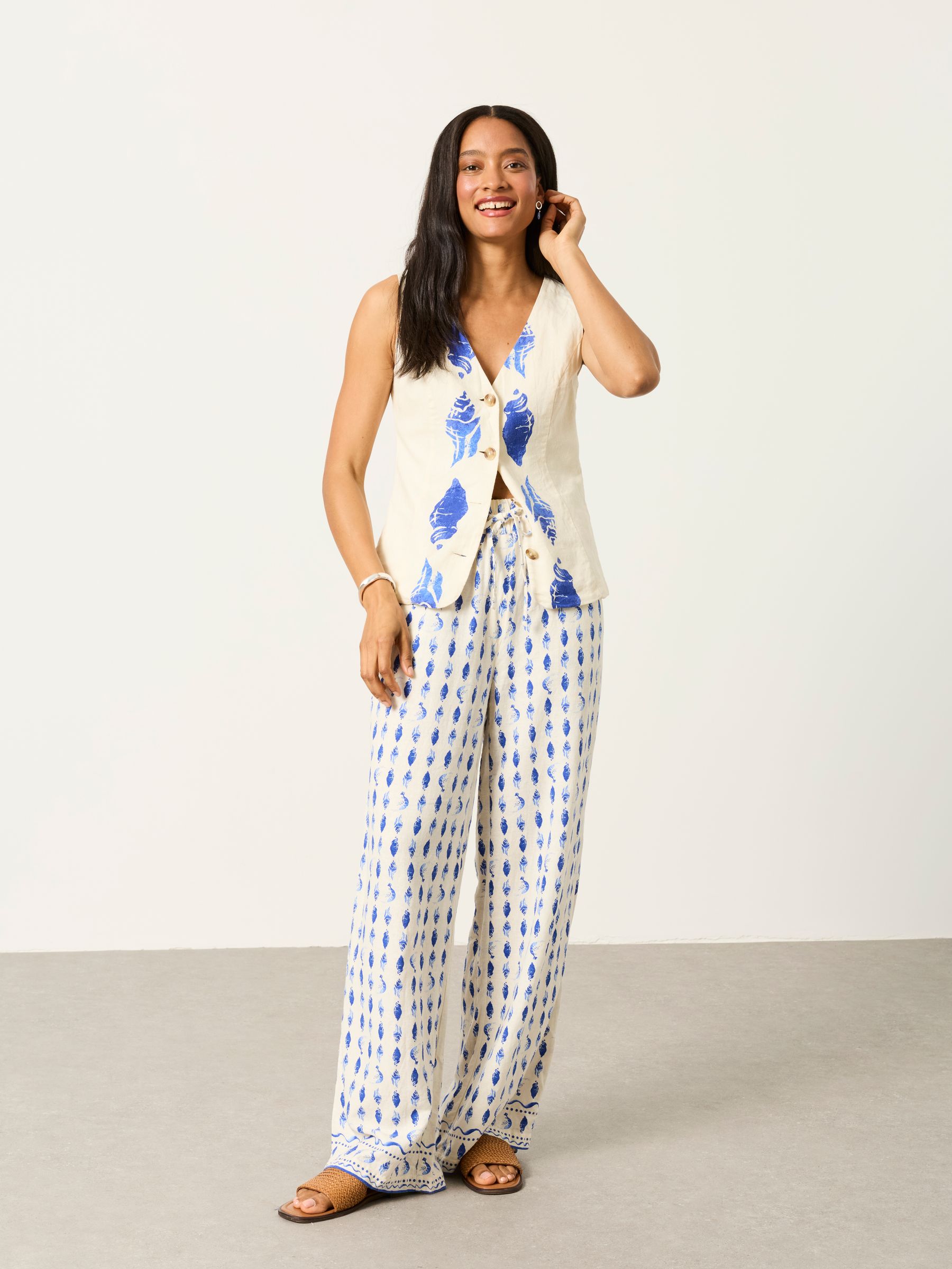 Melissa Ivory shell Palazzo Trousers - Image 5 of 6