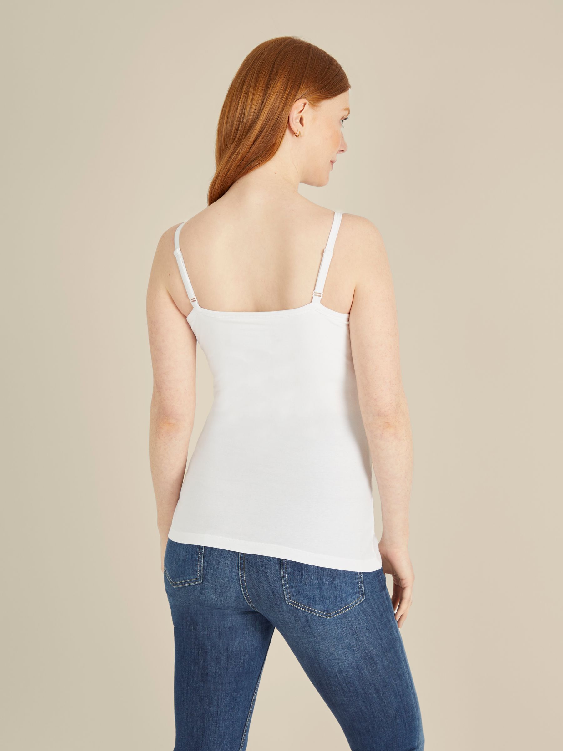 Pure White 2-Pack Maternity And Nursing Vest Tops - Image 3 of 6