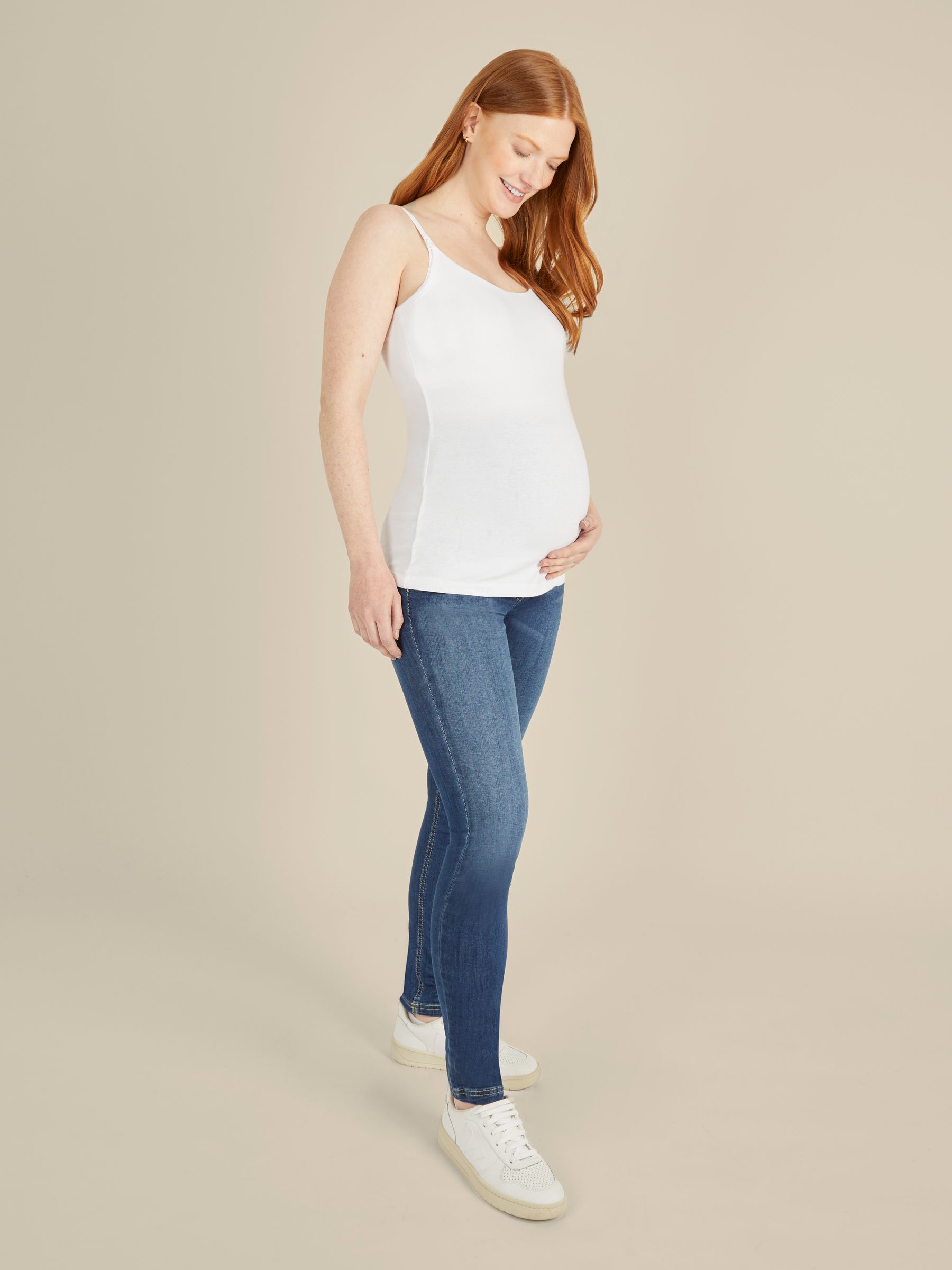 Pure White 2-Pack Maternity And Nursing Vest Tops - Image 4 of 6