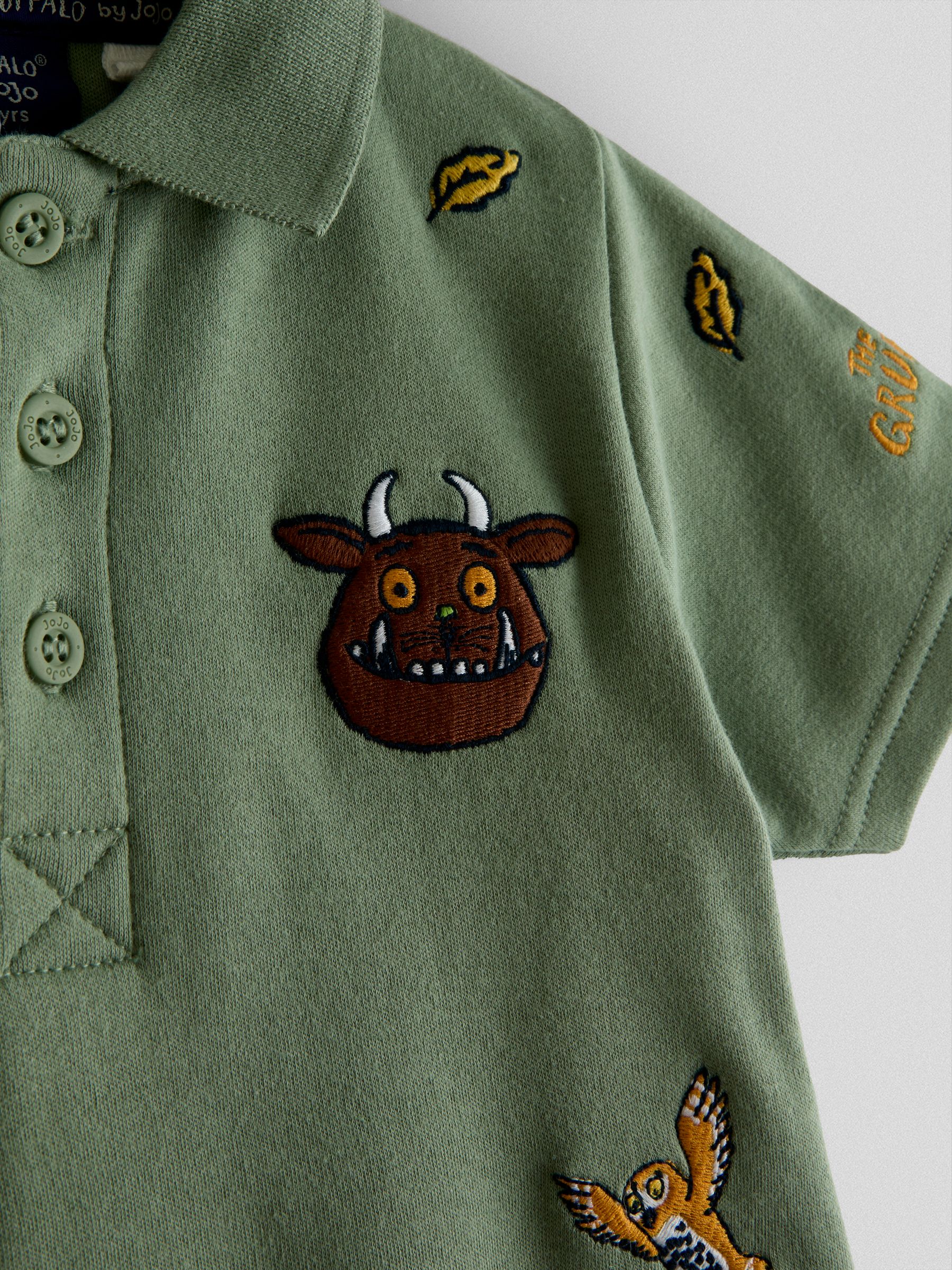 Green The Gruffalo Embroidered Polo Shirt - Image 3 of 3 Green The Gruffalo Embroidered Polo Shirt - Image 3 of 3