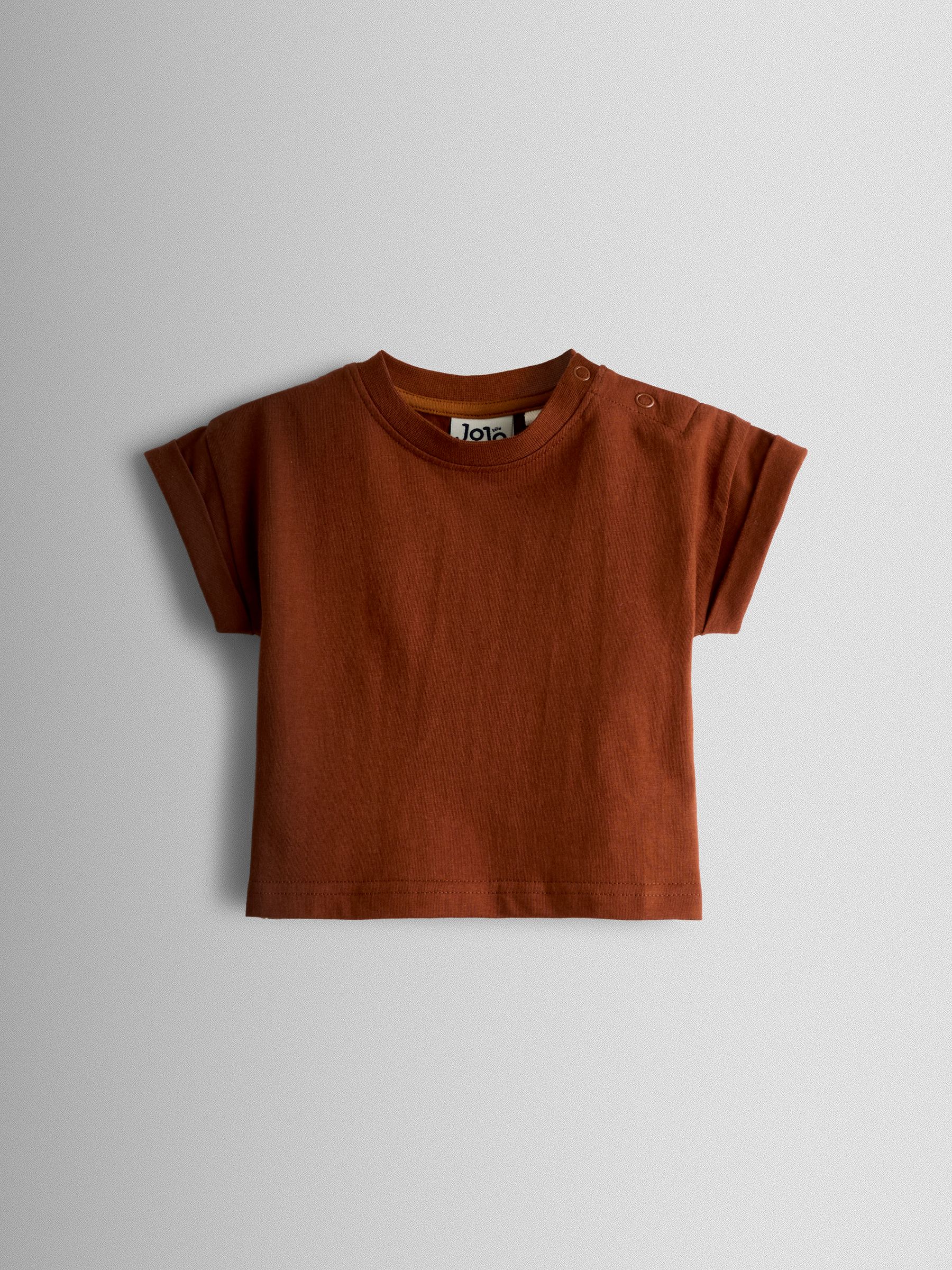 Brown 2-Piece Stripe Appliqué Dunagree & T-Shirt Set - Image 4 of 7