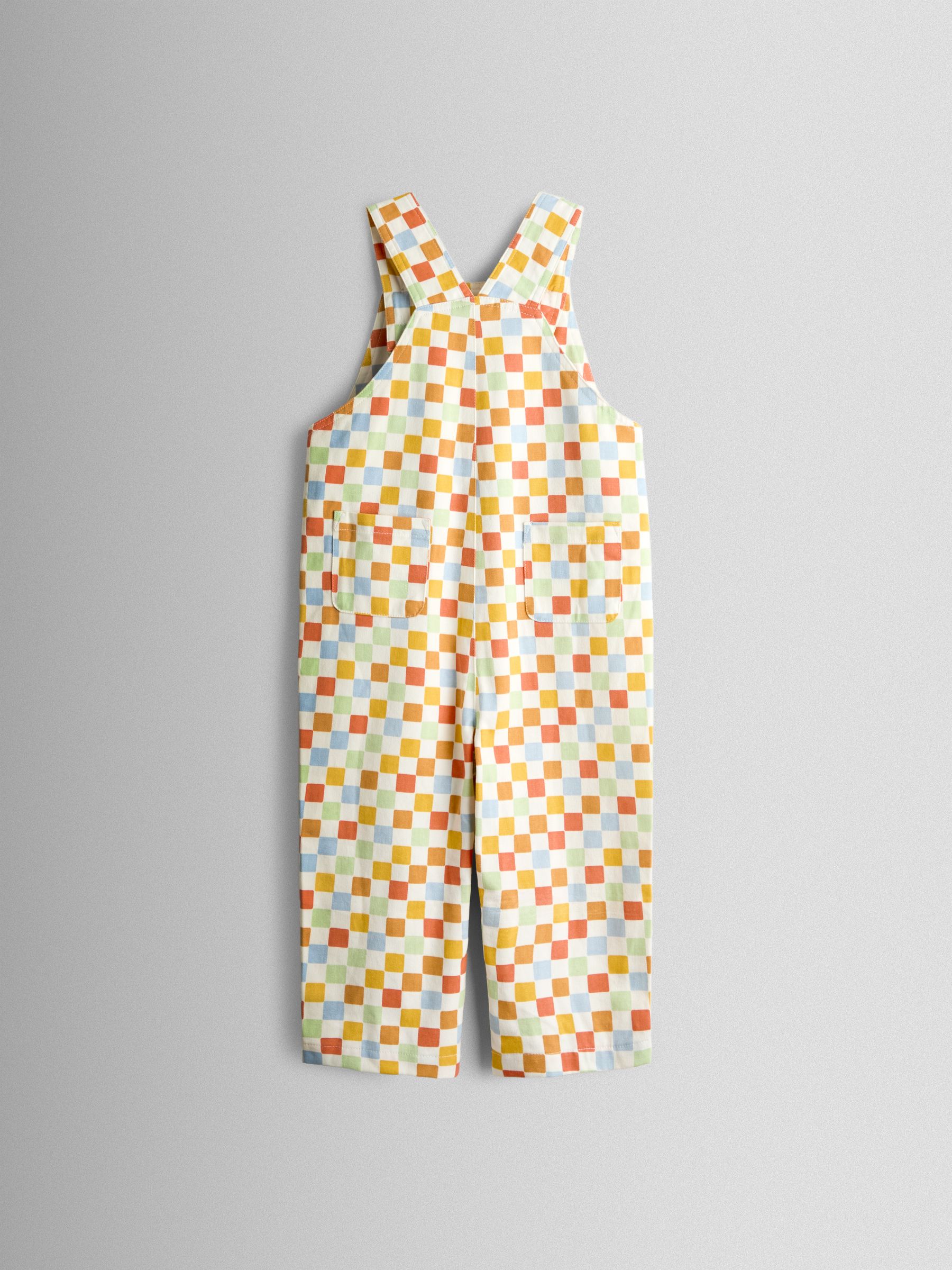 Red 2-Piece Twill Dungaree Set & T-Shirt - Image 3 of 6