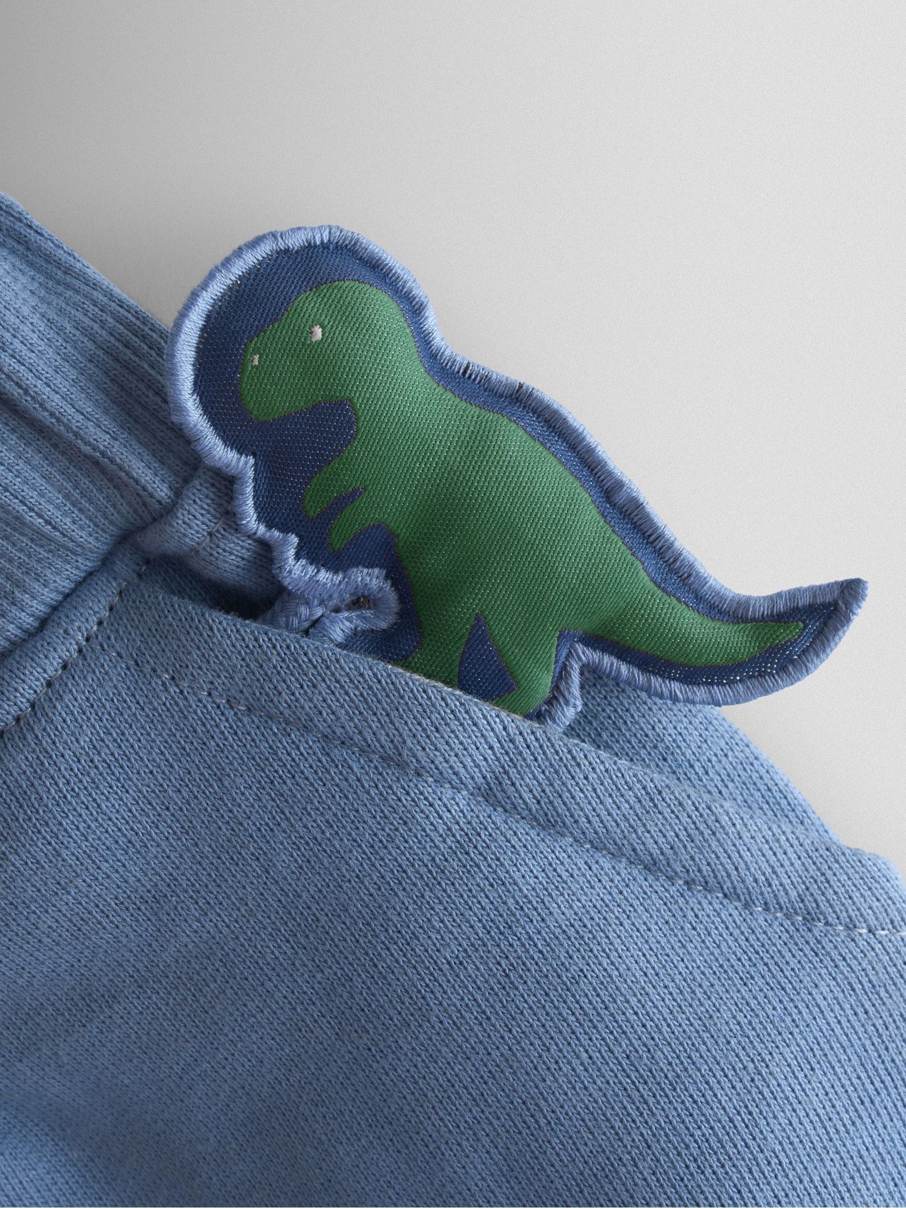 Blue 2-Piece Dino Printed T-Shirt & Shorts Set - Image 7 of 9