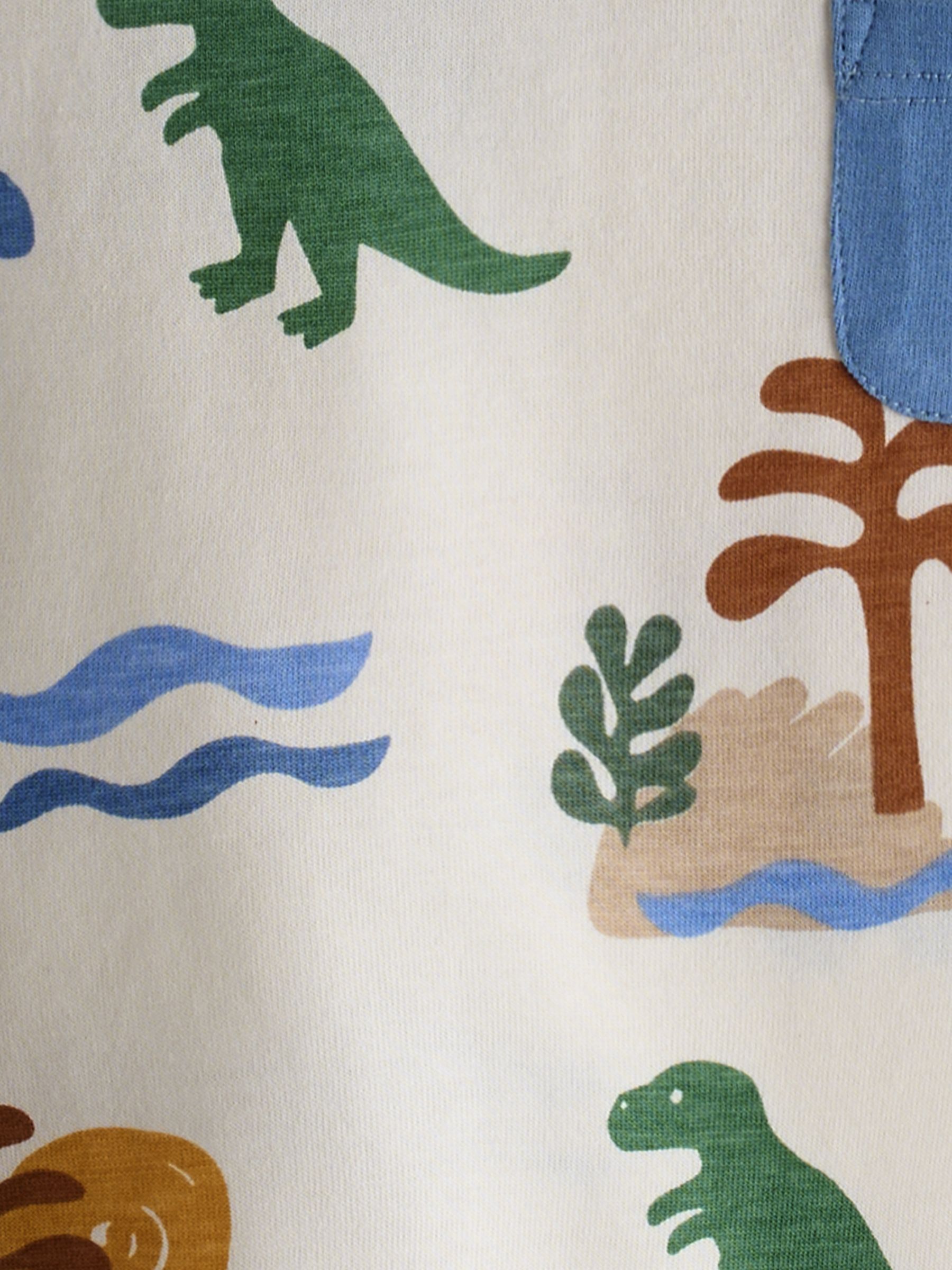 Blue 2-Piece Dino Printed T-Shirt & Shorts Set - Image 8 of 9