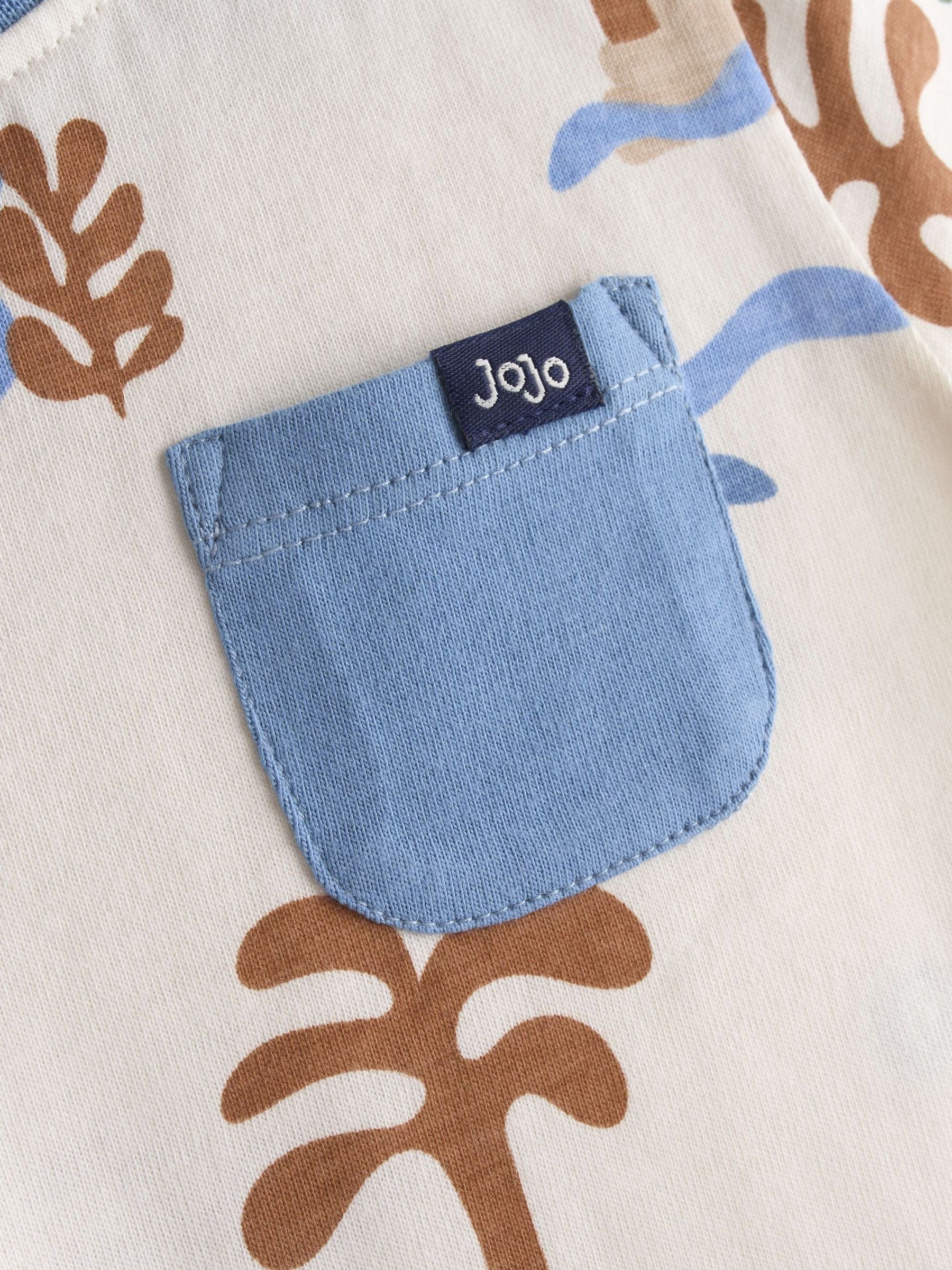 Blue 2-Piece Dino Printed T-Shirt & Shorts Set - Image 9 of 9