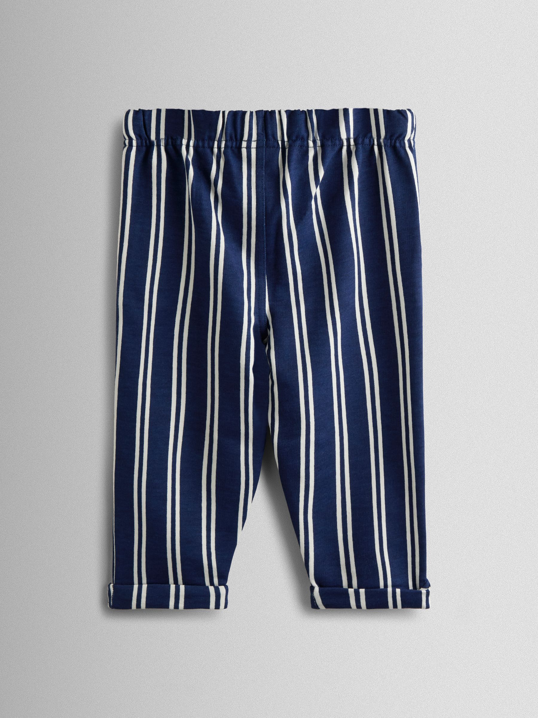 Navy Boat 2-Piece T-Shirt & Stripe Trouser Set - Image 5 of 7