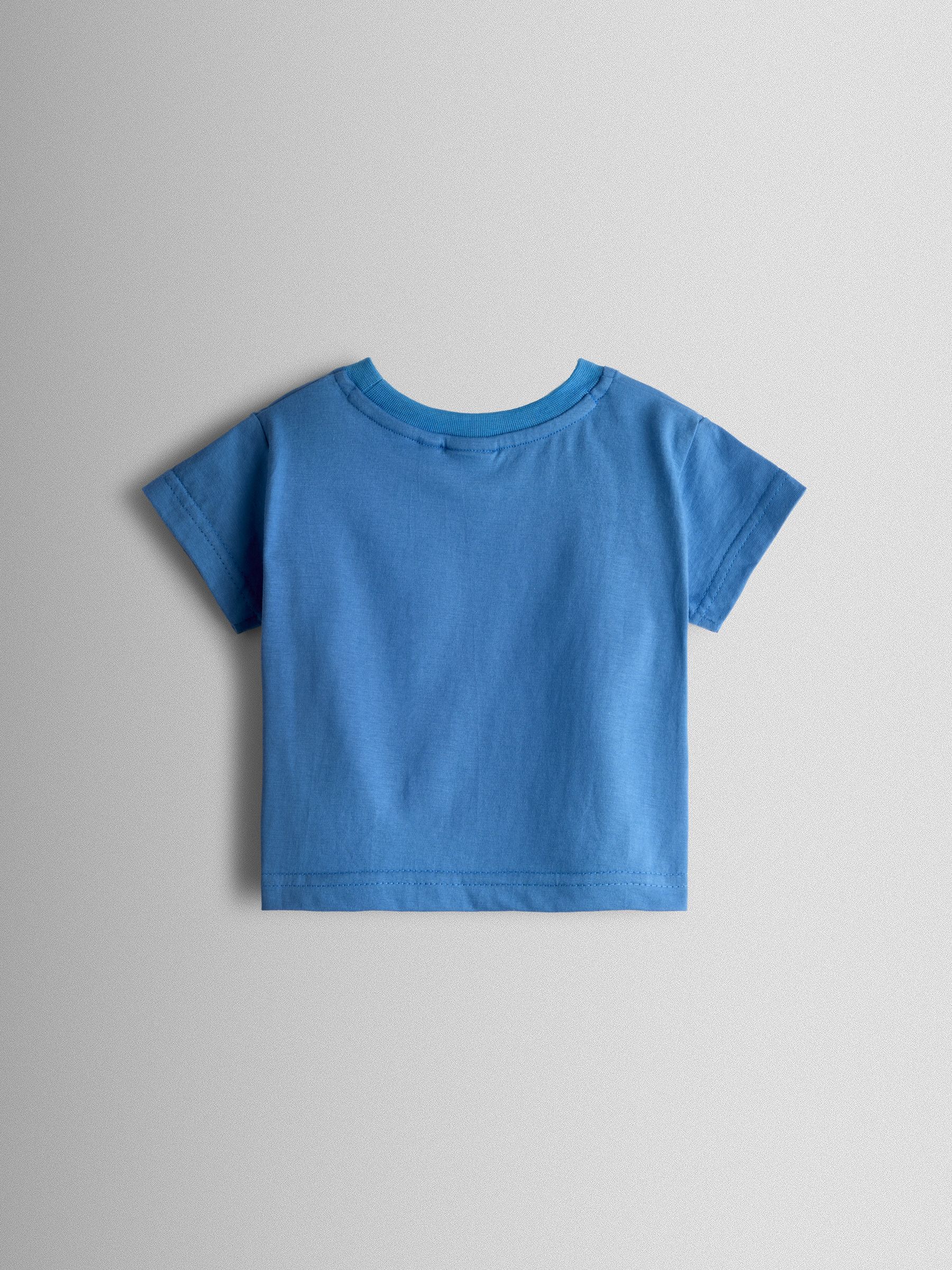 Blue 2-Piece Twill Dungaree Set & T-Shirt - Image 5 of 6