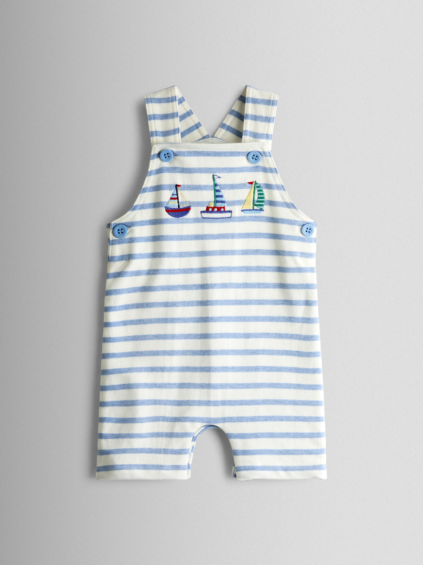 Blue Boat 2-Piece Appliqué Dungarees & T-Shirt Set - Image 4 of 6