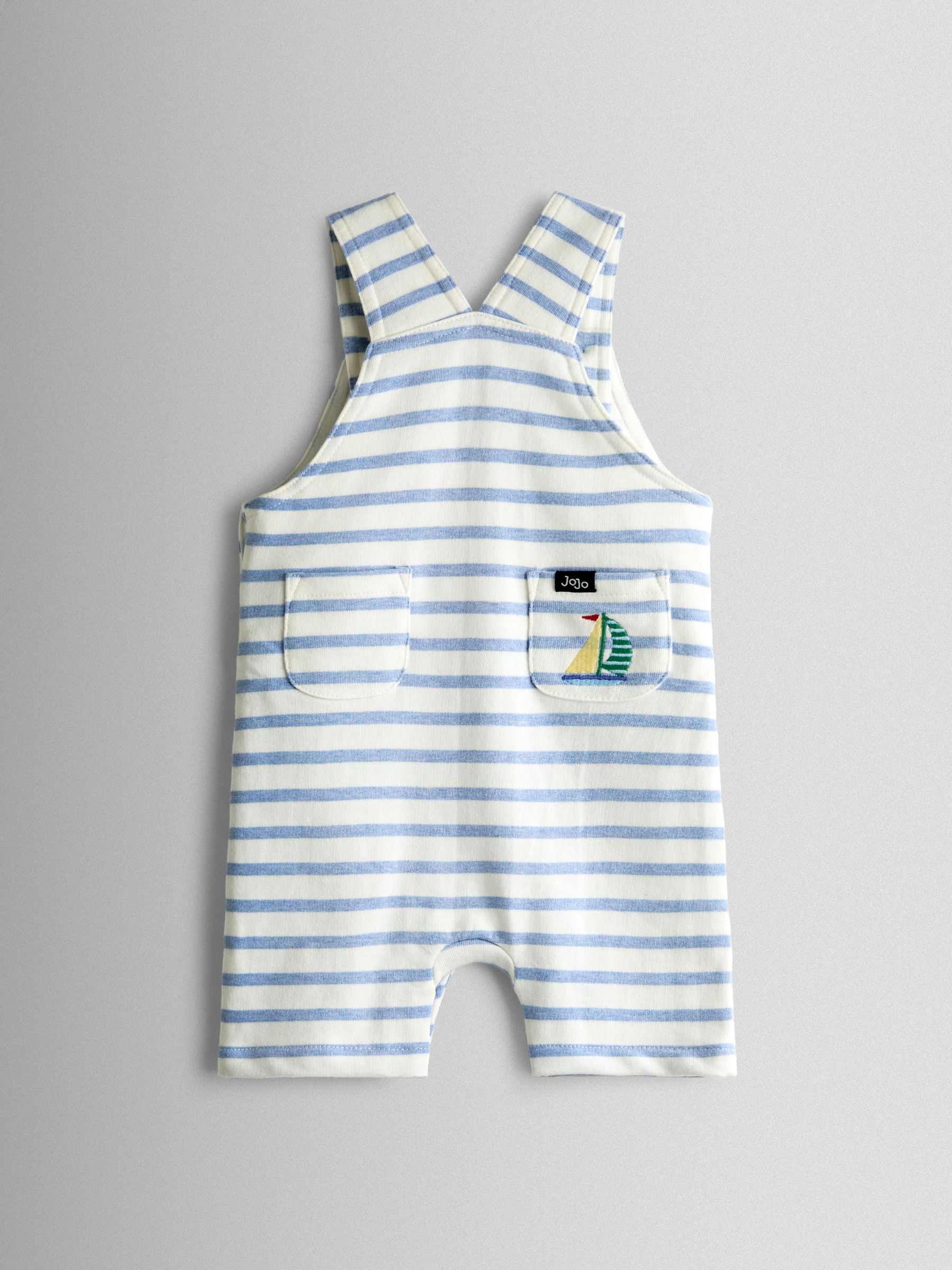Blue Boat 2-Piece Appliqué Dungarees & T-Shirt Set - Image 5 of 6