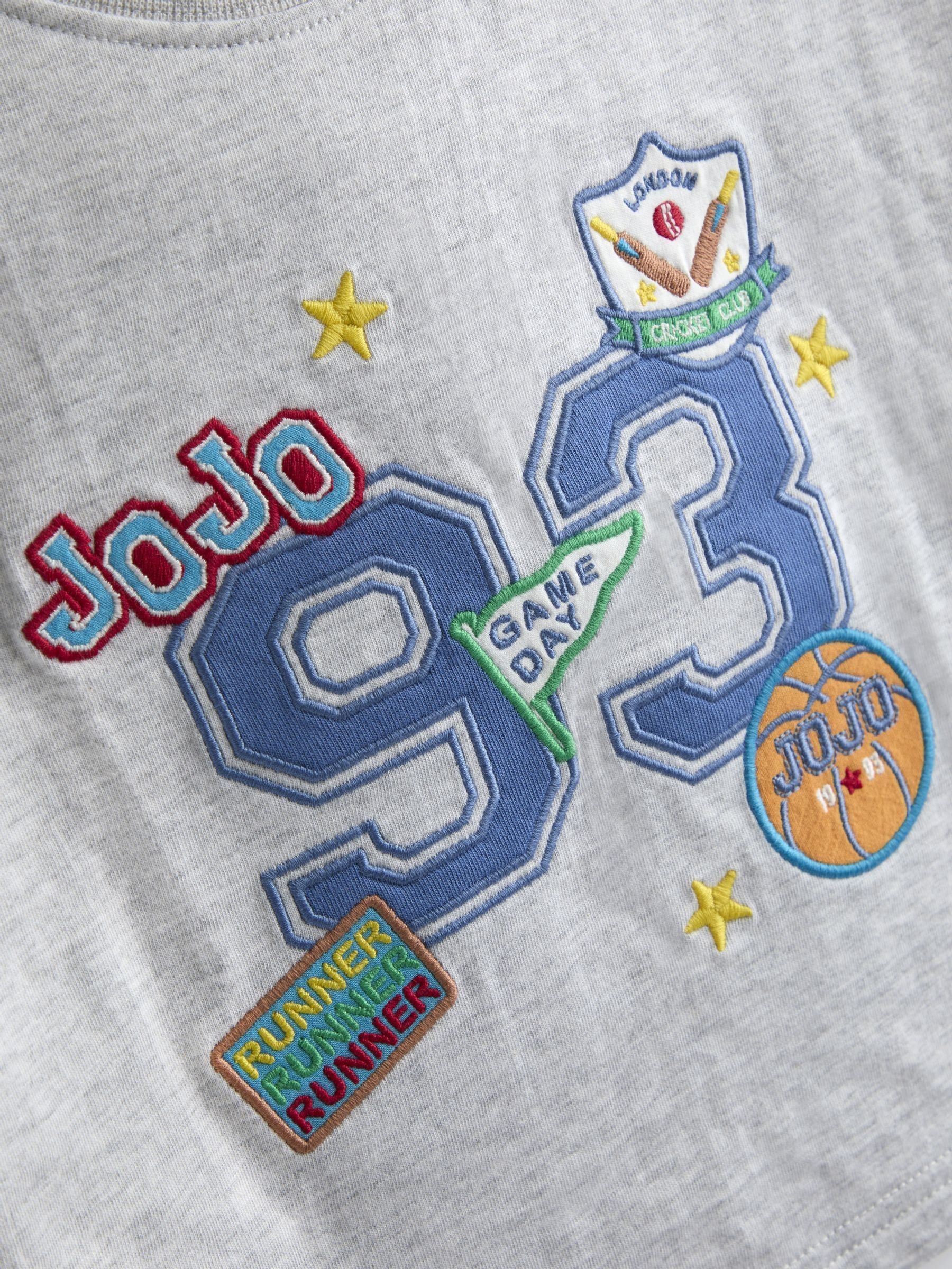 Light Grey Marl Varsity Badge Graphic T-Shirt - Image 3 of 3 Light Grey Marl Varsity Badge Graphic T-Shirt - Image 3 of 3