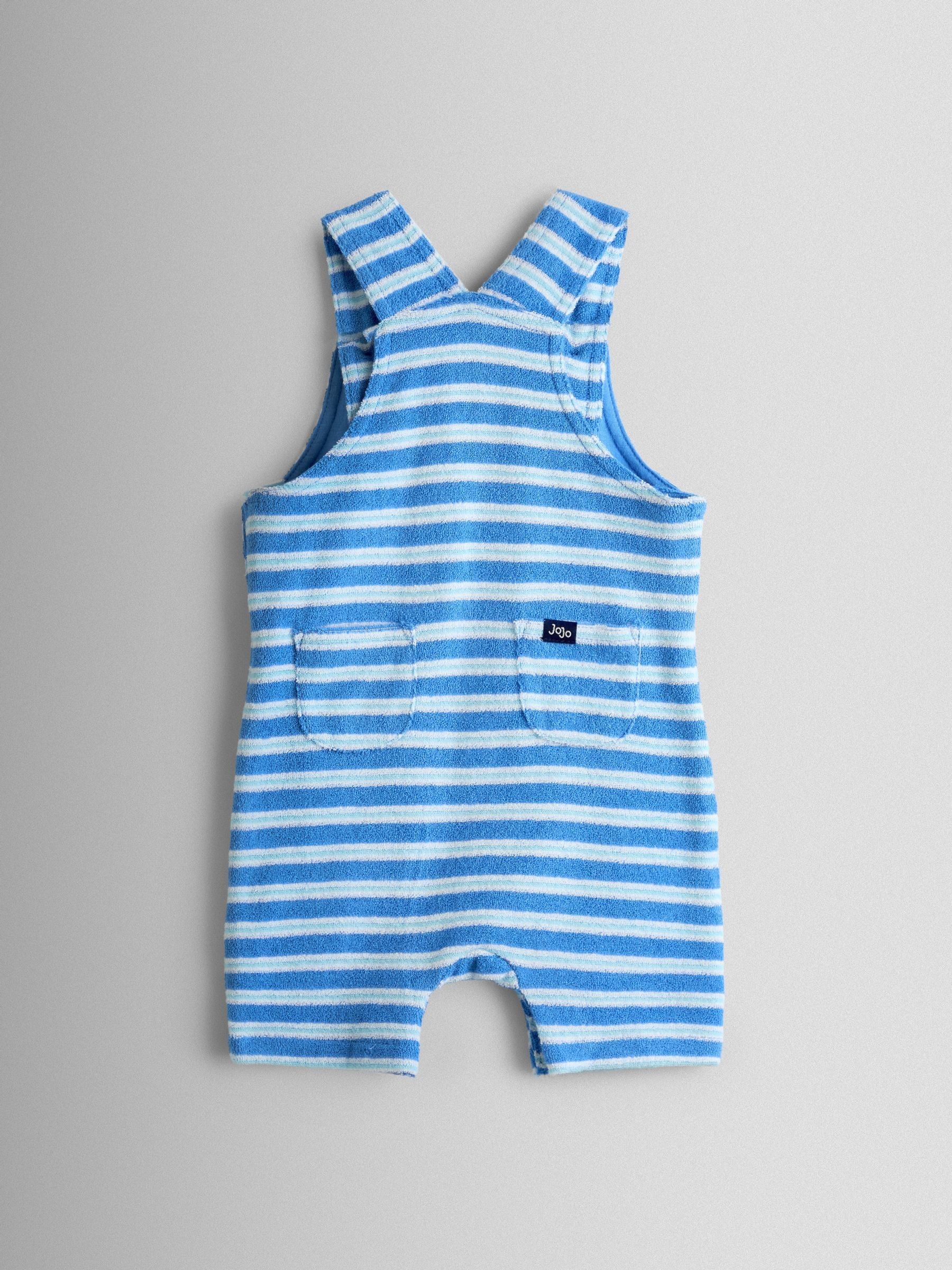 Blue Crab Appliqué 2-Piece Towelling Dungarees & T-Shirt Set - Image 5 of 6