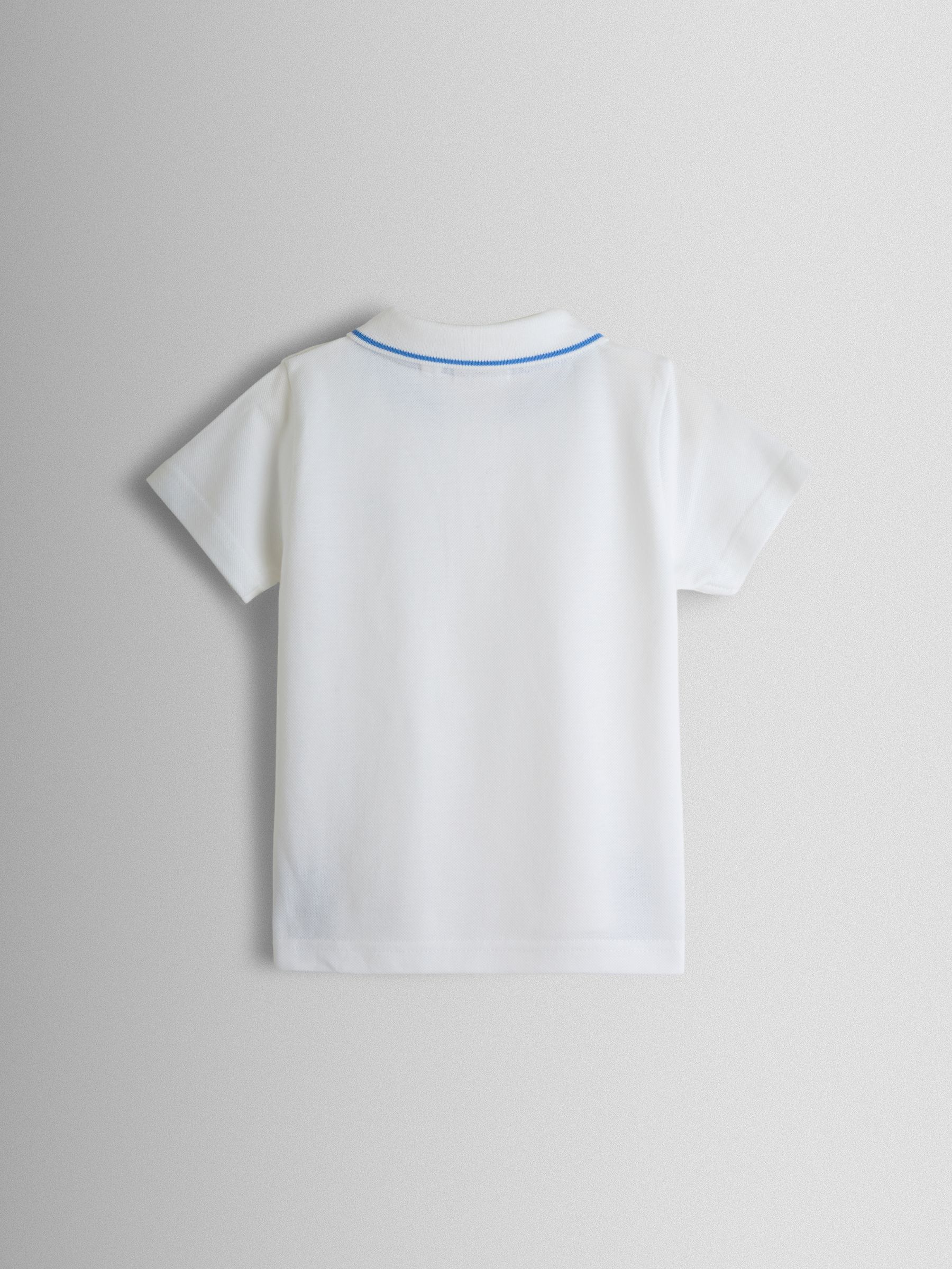 White Plain Polo Shirt - Image 3 of 4