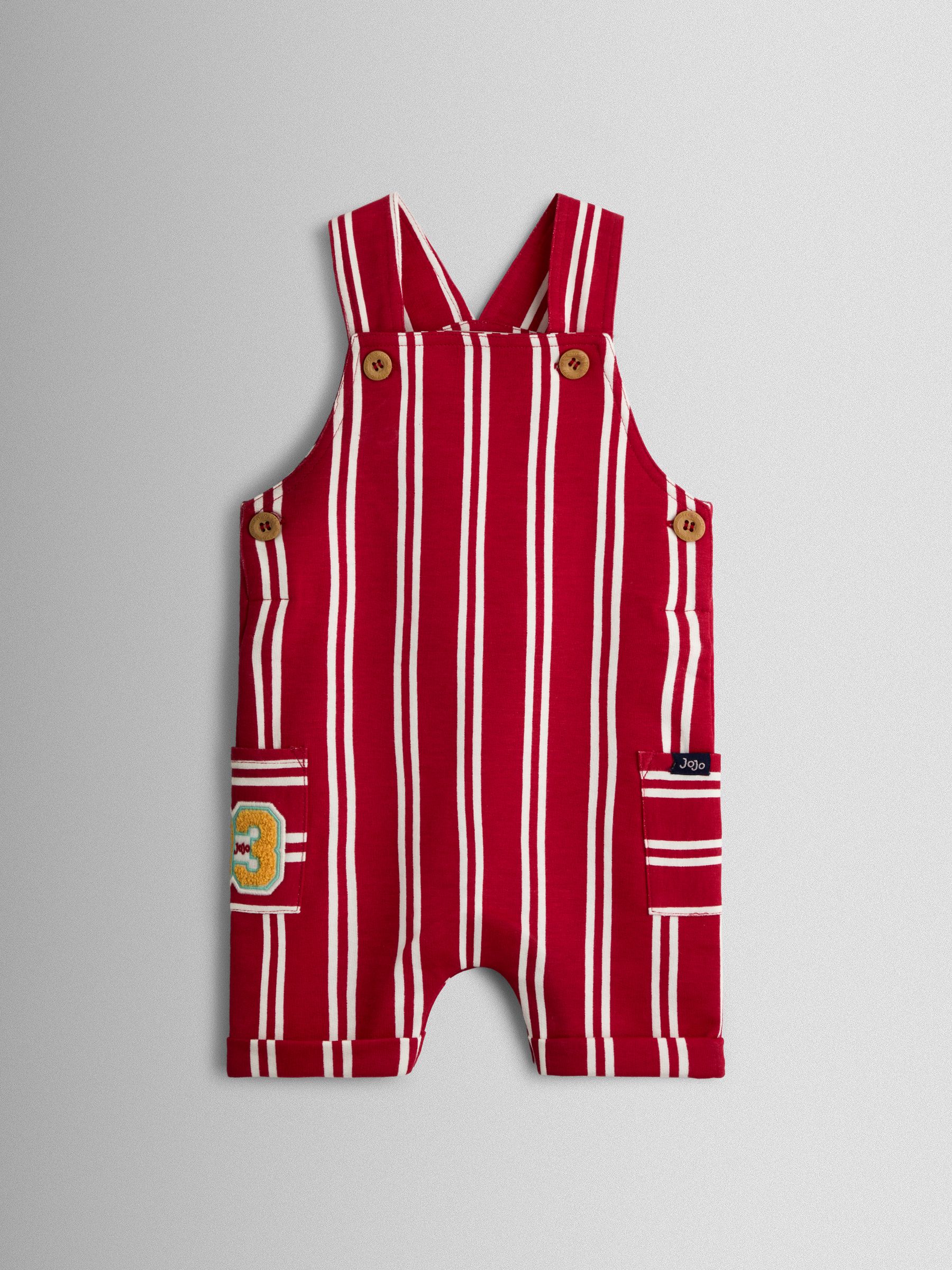 Red 2-Piece Stripe Dungarees & T-Shirt Set - Image 2 of 7