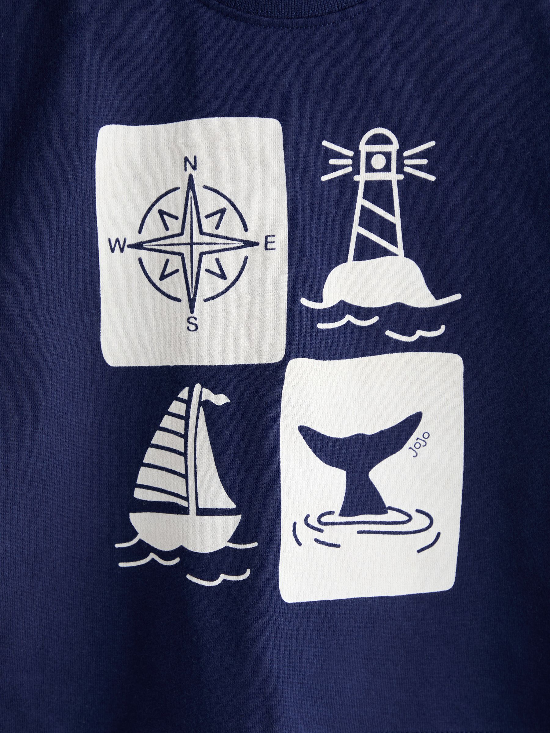 Blue Printed T-Shirt & Shorts Set - Image 6 of 6