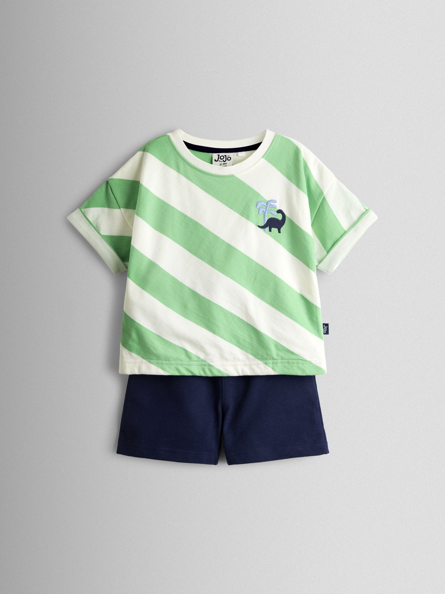 Green Dino 2-Piece T-Shirt & Shorts Set - Image 1 of 6
