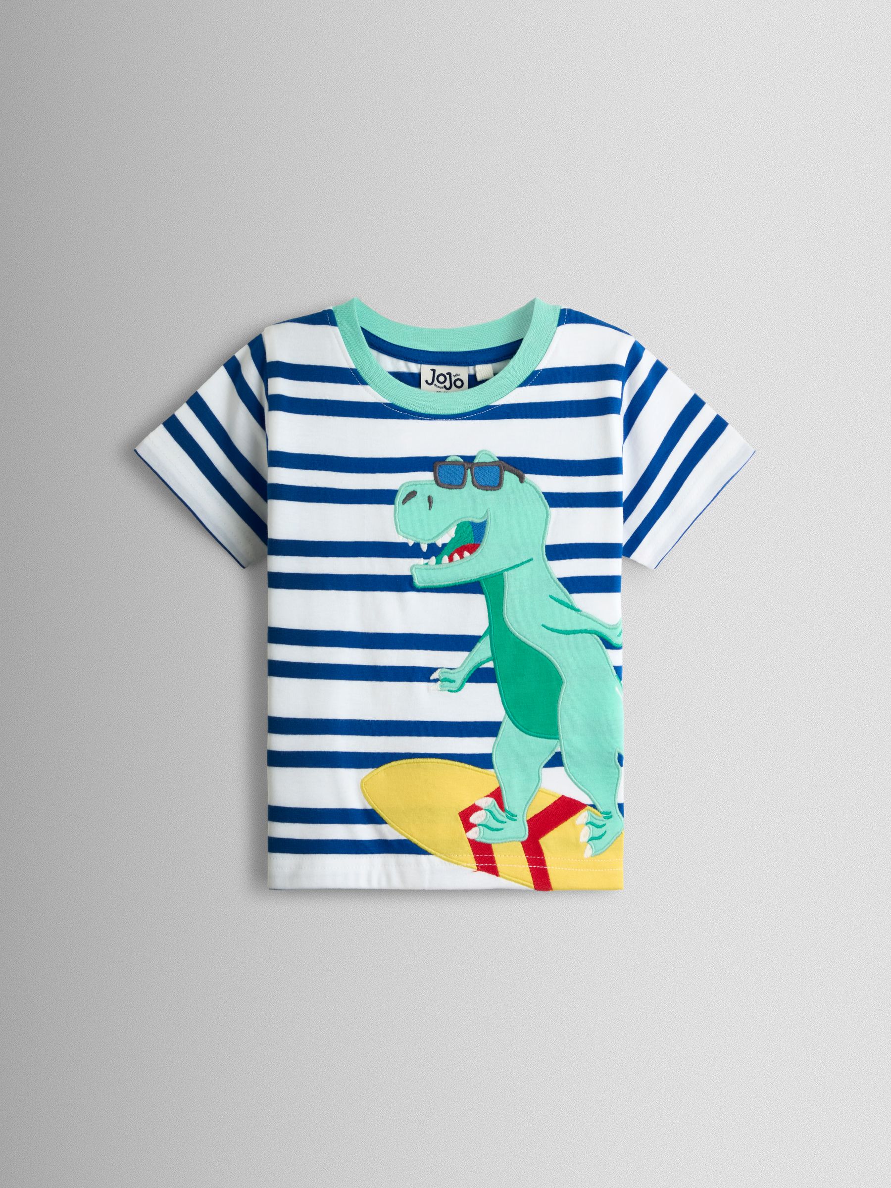 Blue Dino Appliqué T-Shirt - Image 1 of 3