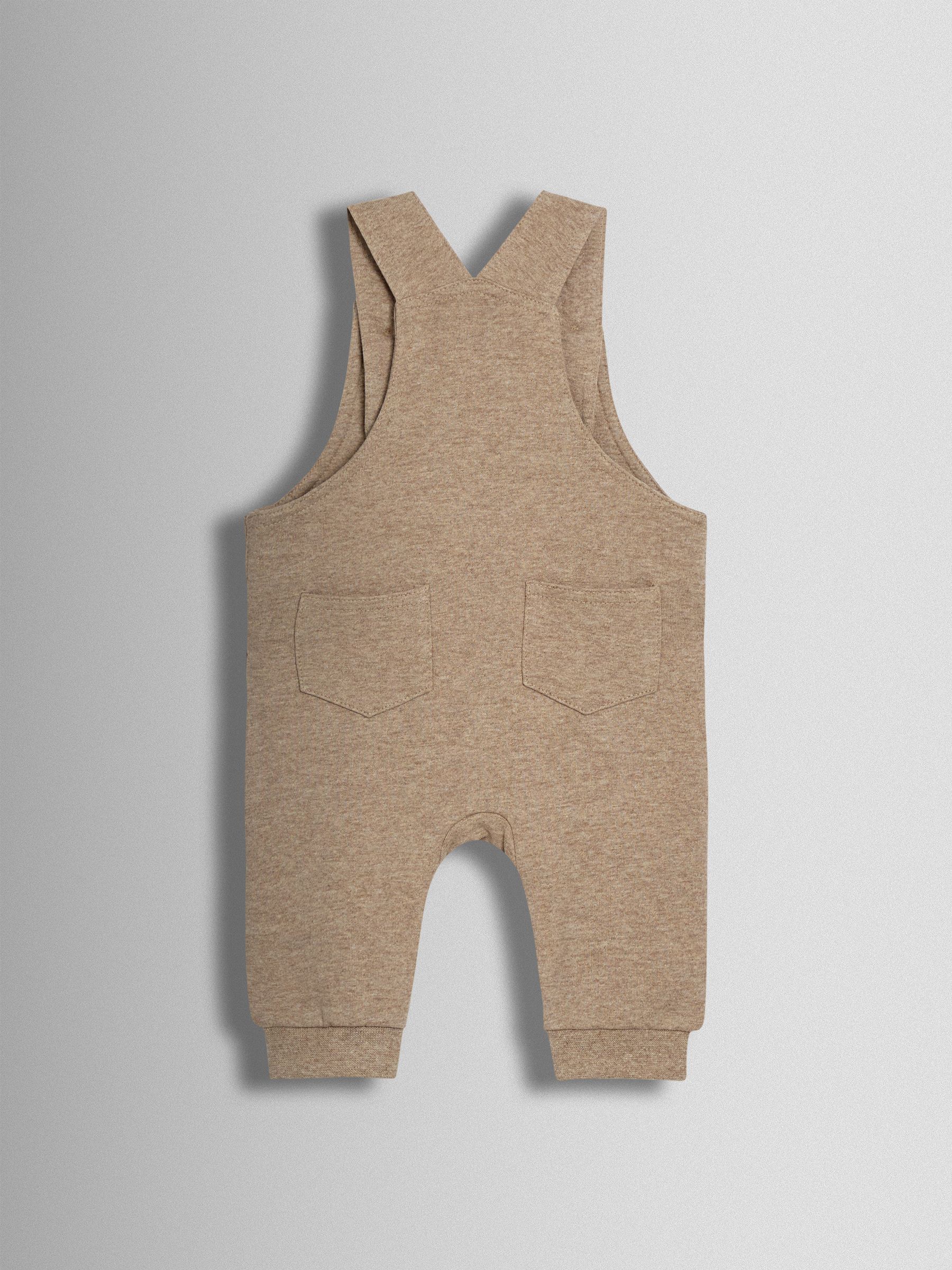 Natural Zebra 2-Piece Zebra Appliqué Dungarees & Rib T-Shirt Set - Image 3 of 6