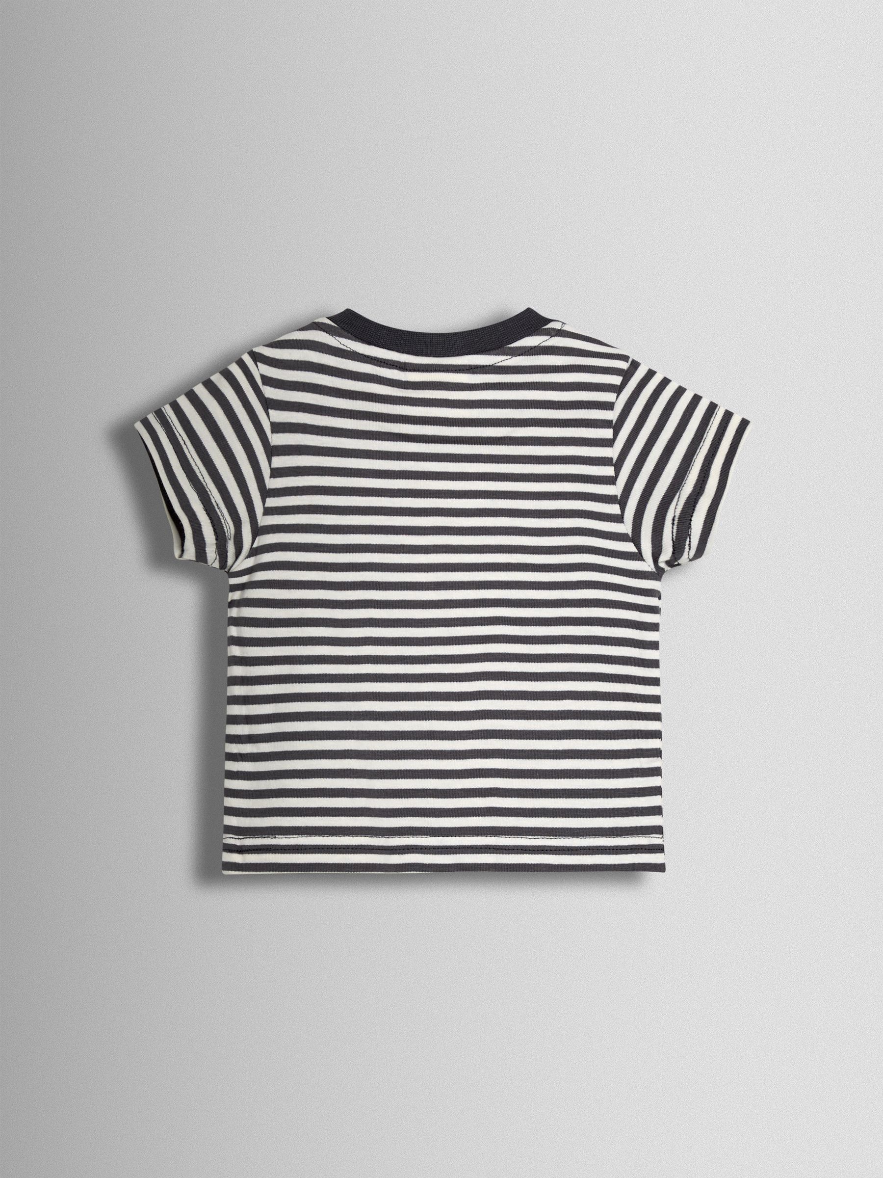 Natural Zebra 2-Piece Zebra Appliqué Dungarees & Rib T-Shirt Set - Image 5 of 6