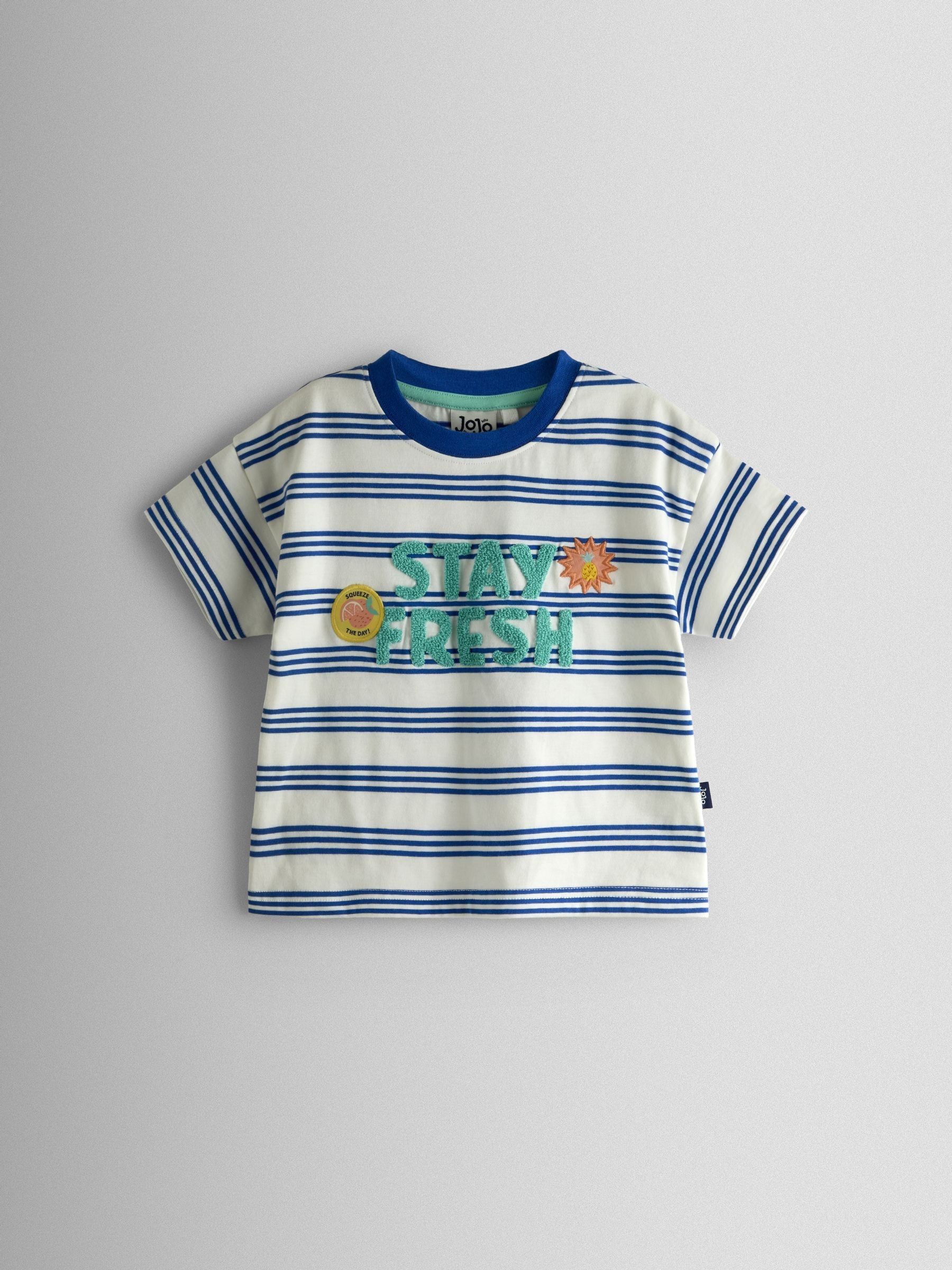 Blue Stripe Graphic T-Shirt - Image 1 of 3