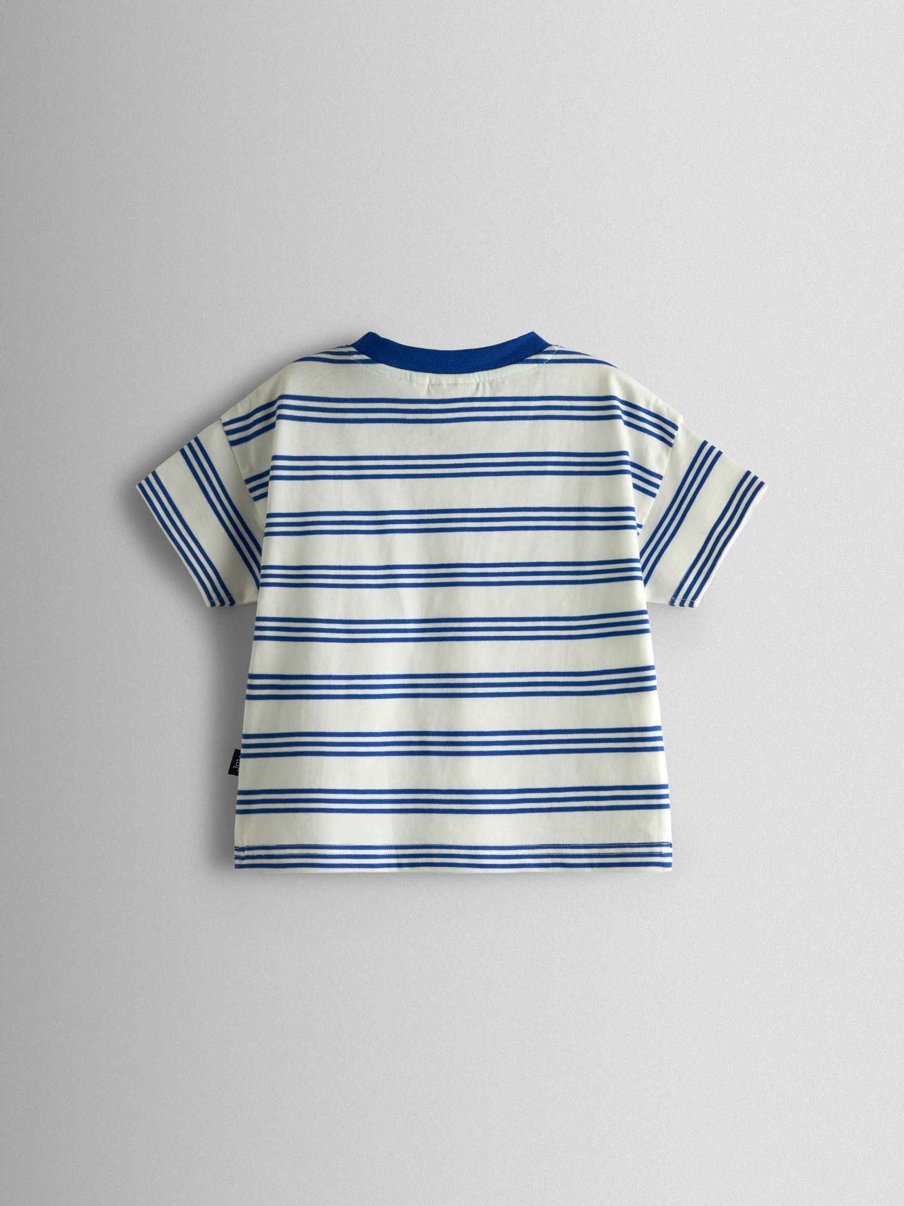 Blue Stripe Graphic T-Shirt - Image 2 of 3