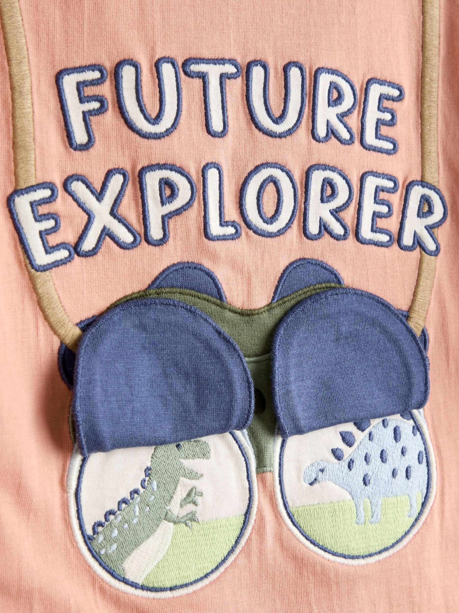 Coral Explorer Sardine Stripe Appliqué T-Shirt - Image 3 of 3