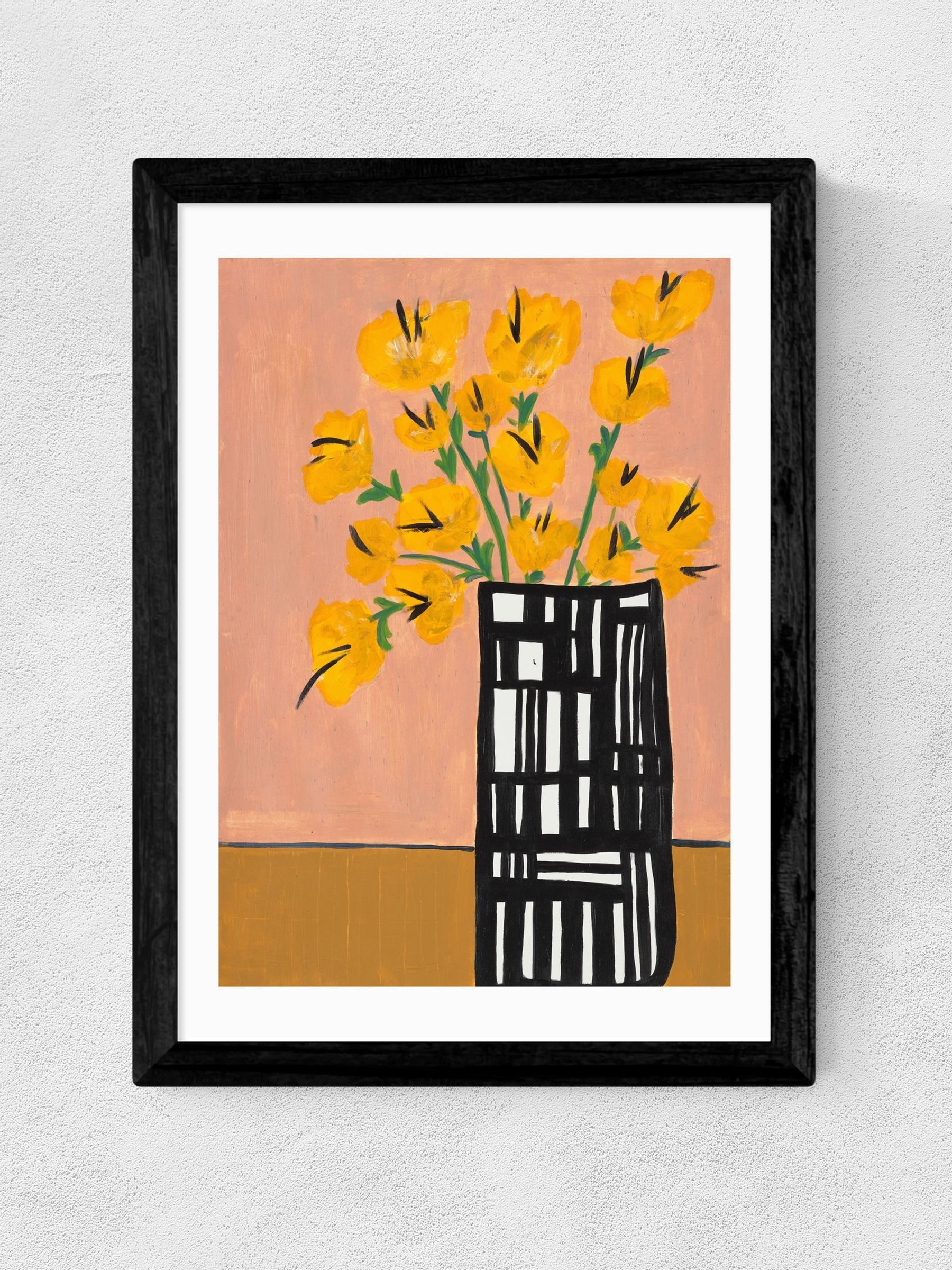 Black Black and White Vase Wall Art Print by Lucy Muss - Image 2 of 3 Black Black and White Vase Wall Art Print by Lucy Muss - Image 2 of 3