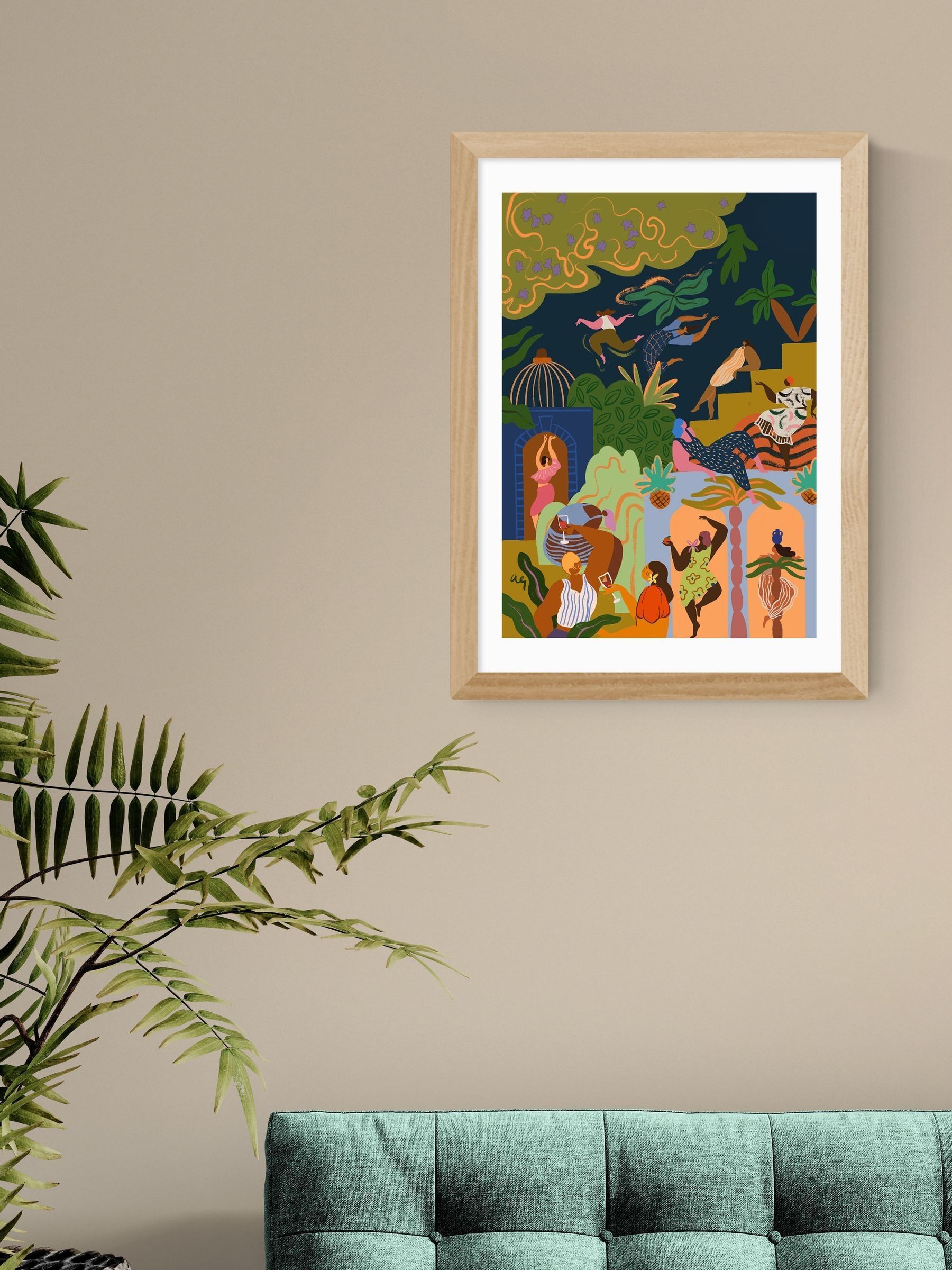 Oak Fiesta Wall Art Print by Arty Guava - Image 1 of 3