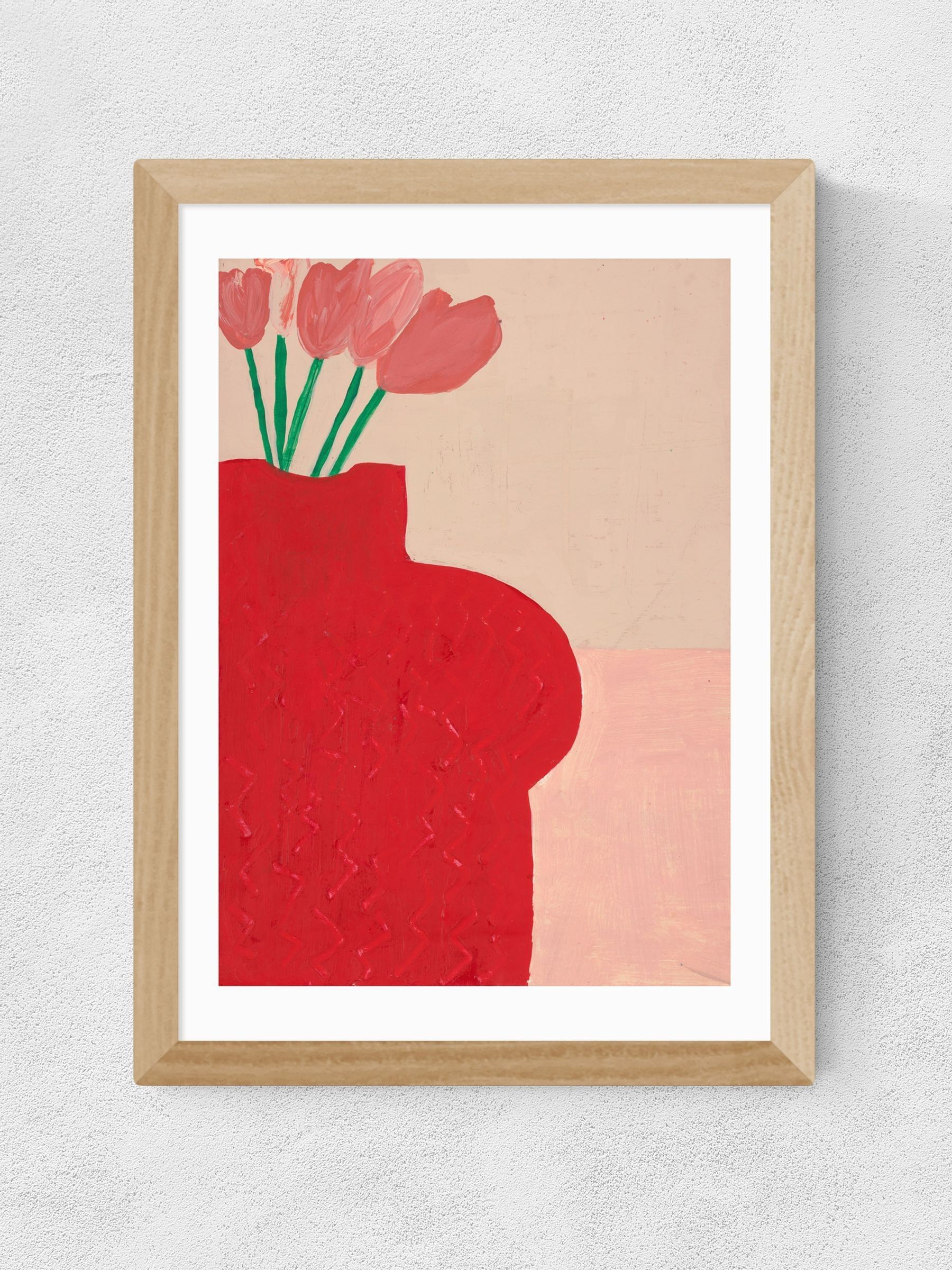 Oak Red Bust Vase Wall Art Print by Lucy Muss - Image 2 of 3 Oak Red Bust Vase Wall Art Print by Lucy Muss - Image 2 of 3