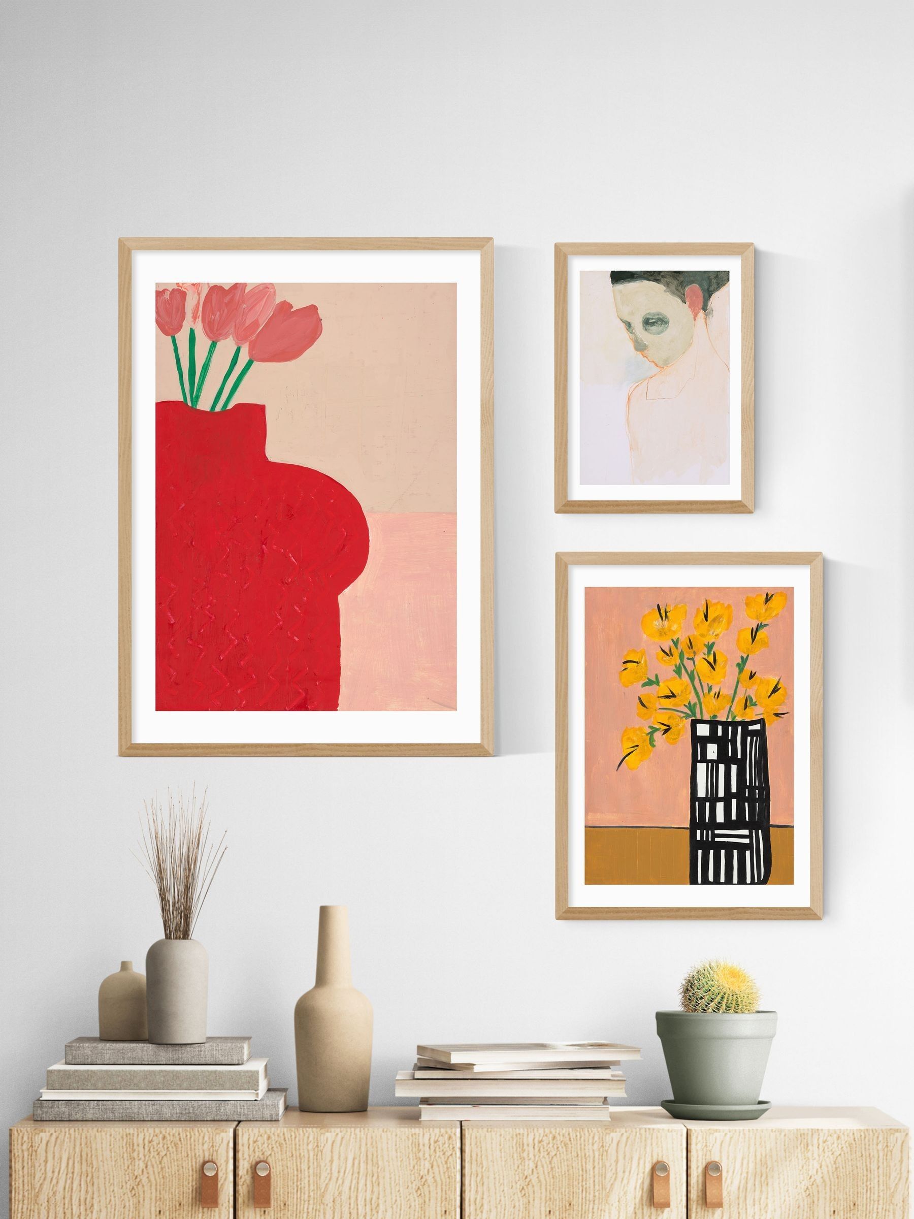 Oak Red Bust Vase Wall Art Print by Lucy Muss - Image 3 of 3 Oak Red Bust Vase Wall Art Print by Lucy Muss - Image 3 of 3