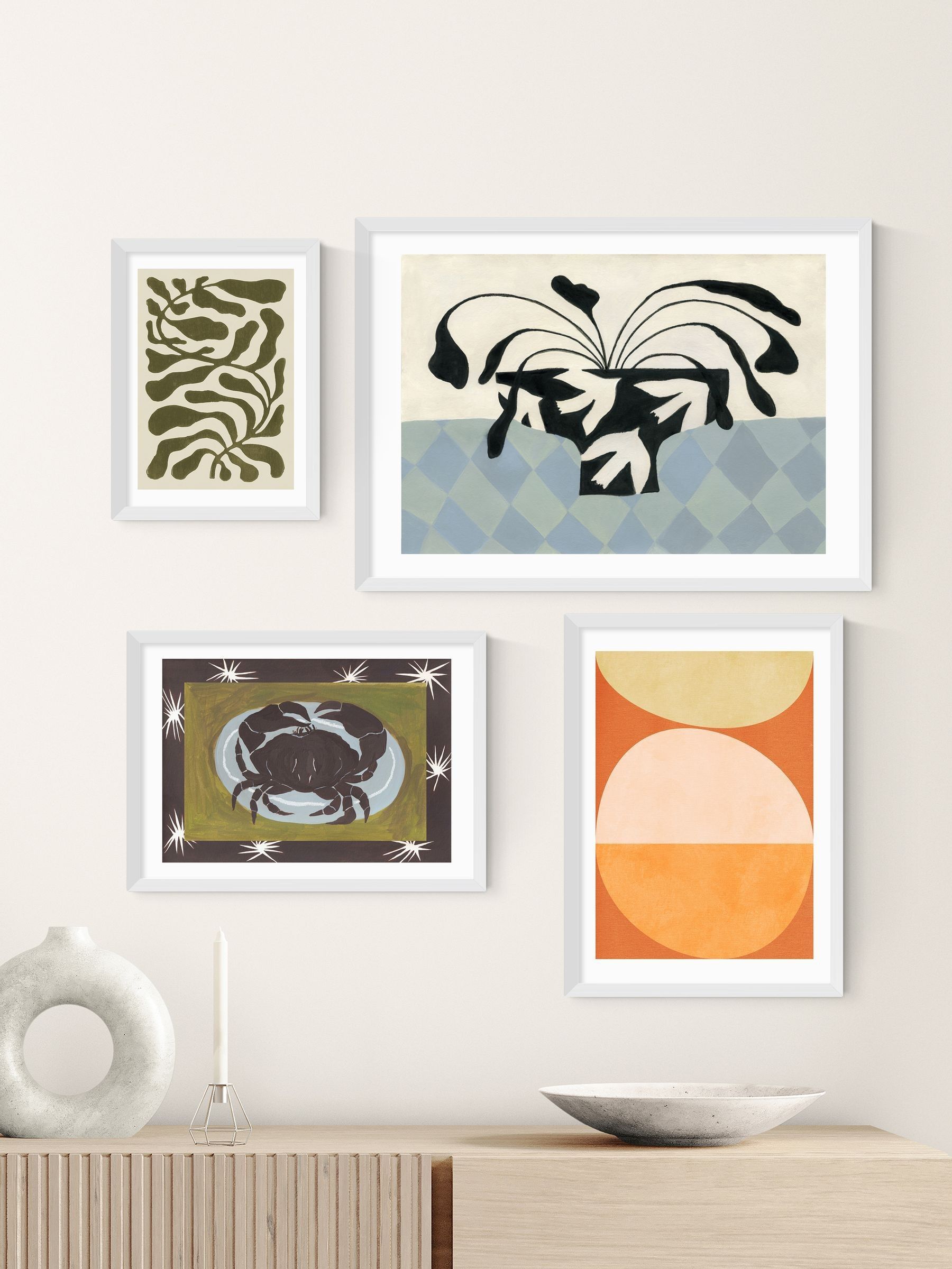 White Crab Cancer Star Sign Wall Art Print by Jazmine Joye - Image 3 of 3 White Crab Cancer Star Sign Wall Art Print by Jazmine Joye - Image 3 of 3